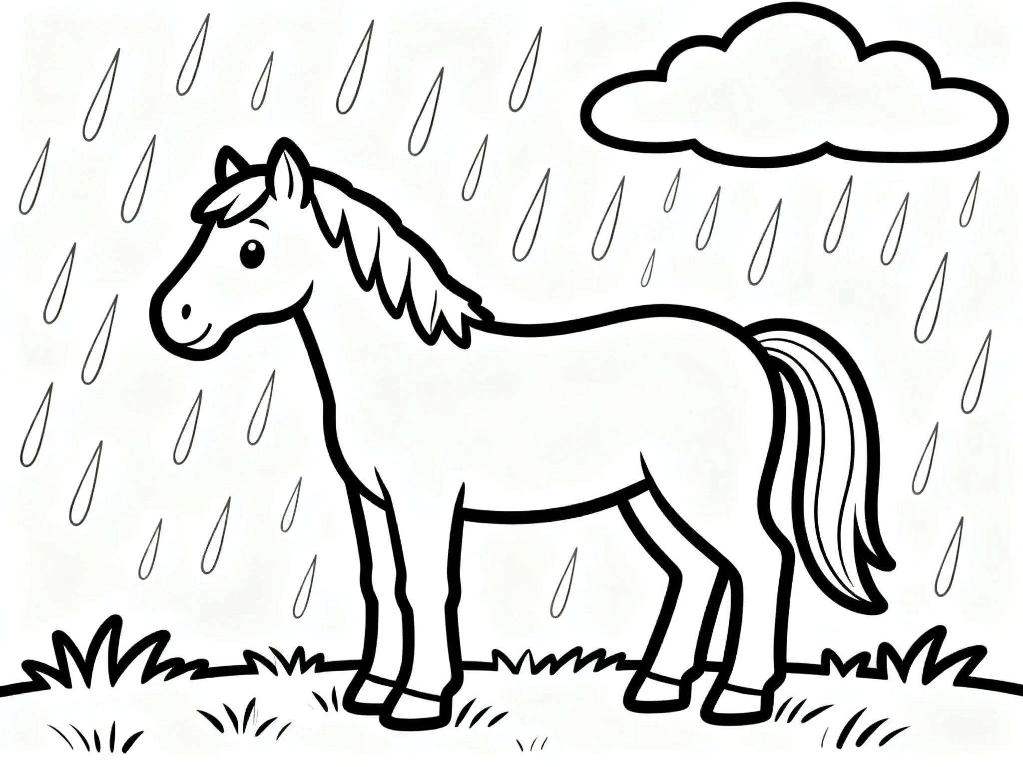 Horse in the Rain