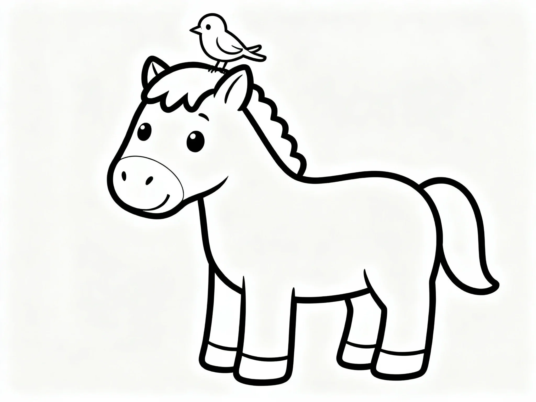 Horse with a Bird
