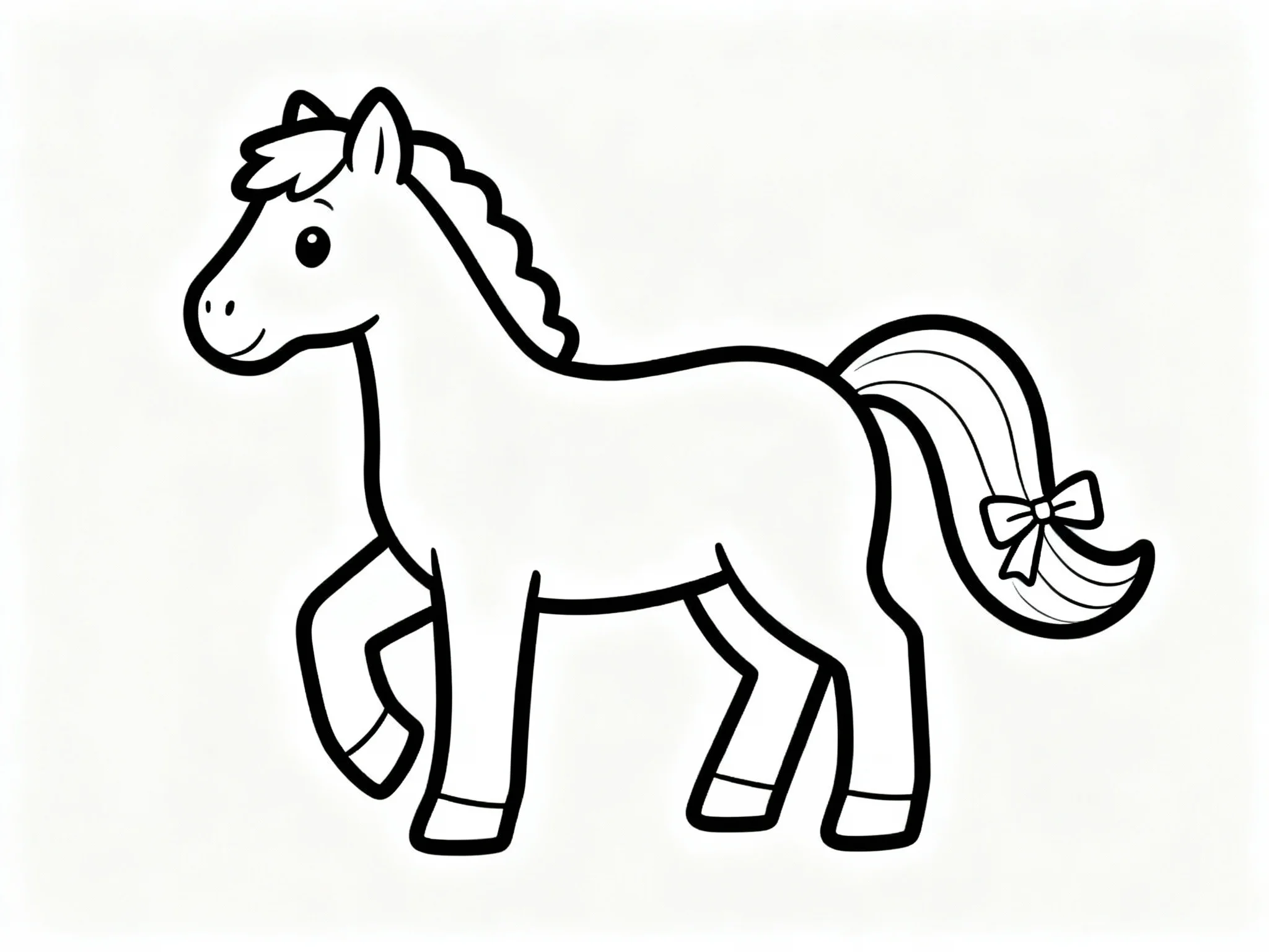Horse with a Tail Bow