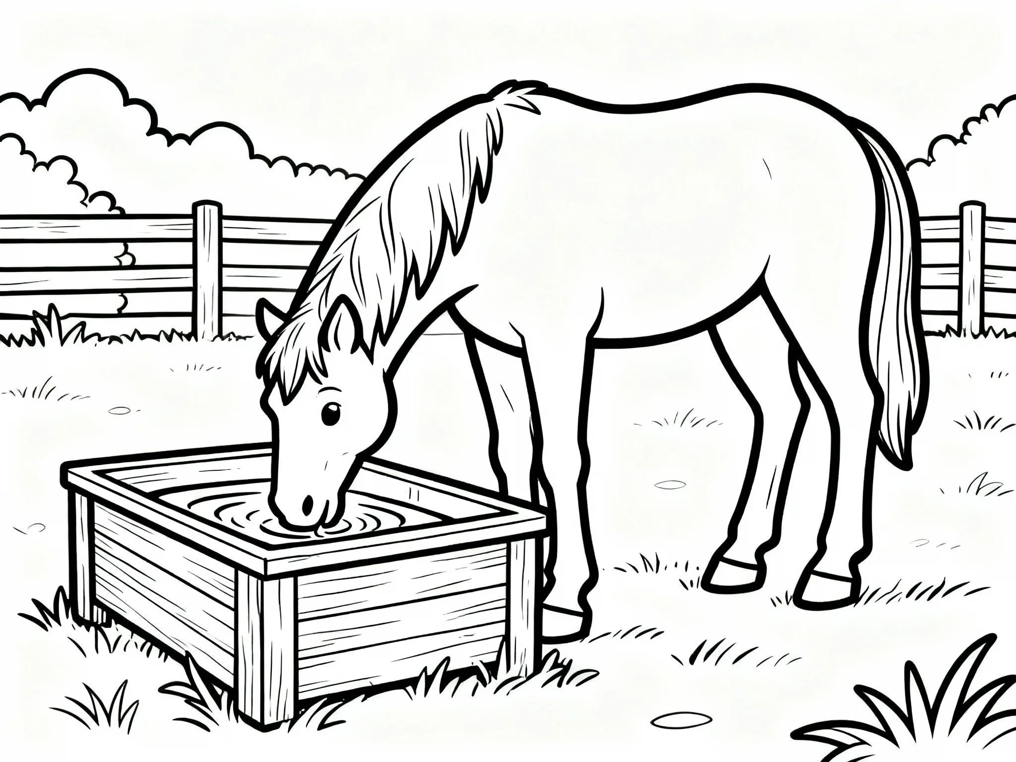 Horse at a Water Trough