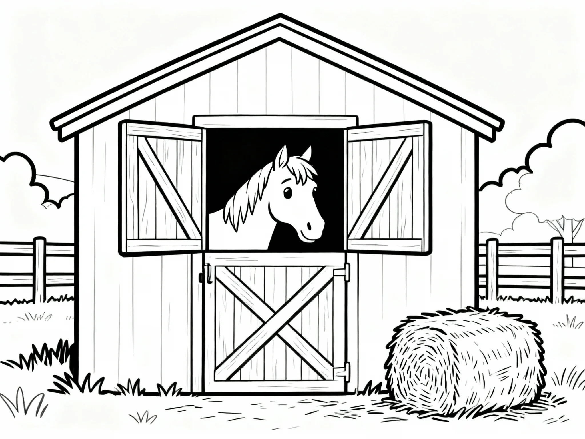 Horse in the Barn