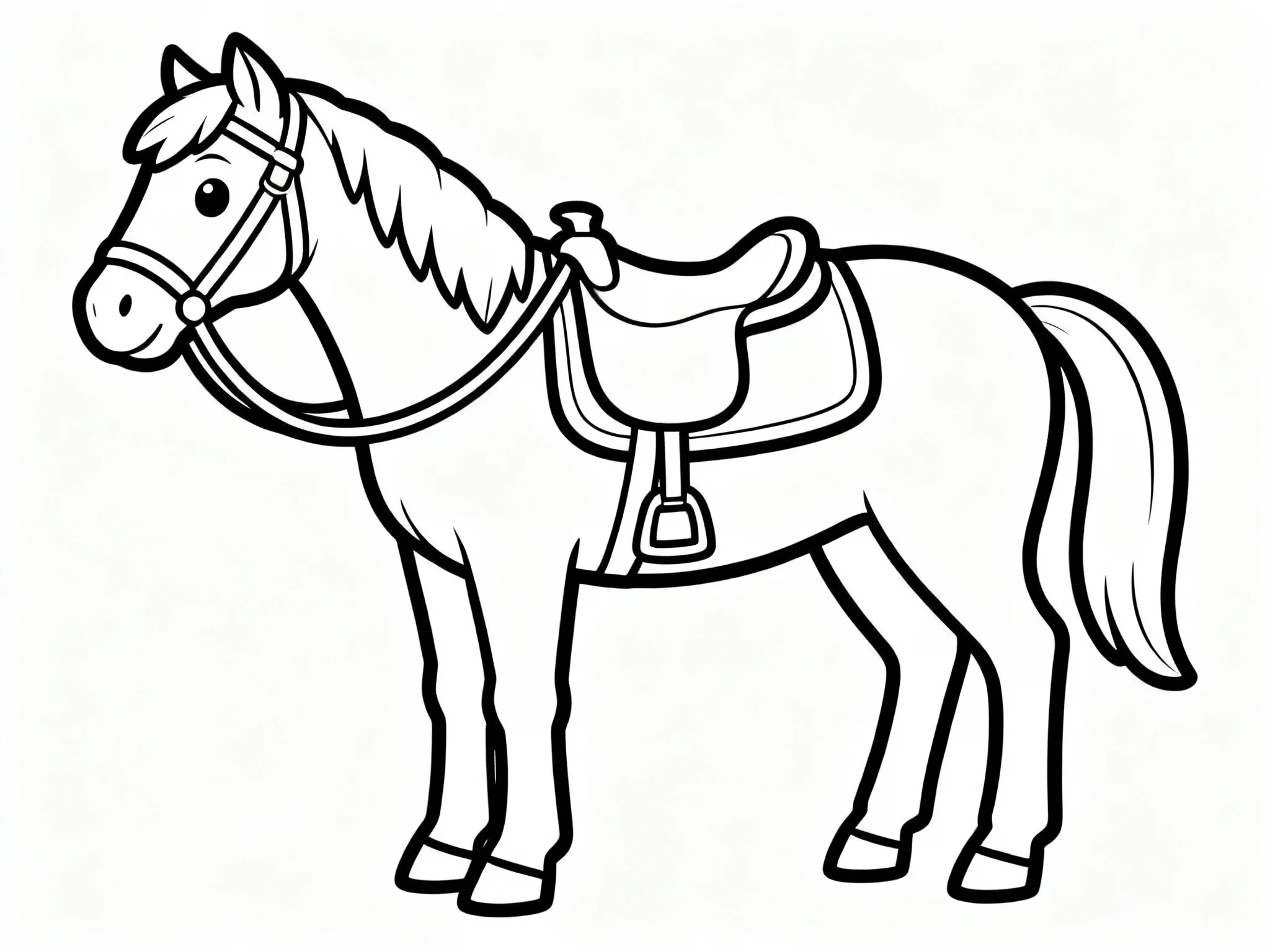 Horse with a Saddle