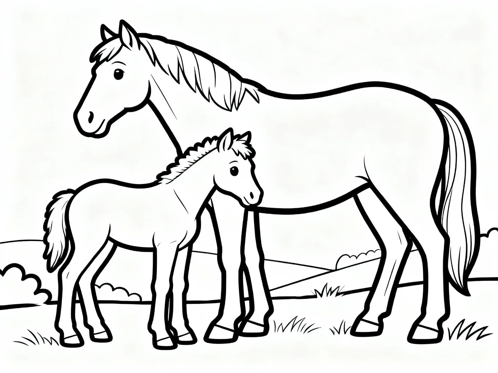 Baby Horse and Mother