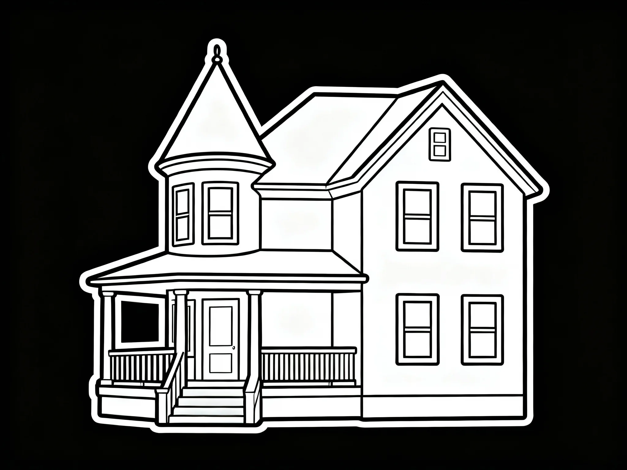 House coloring page preview