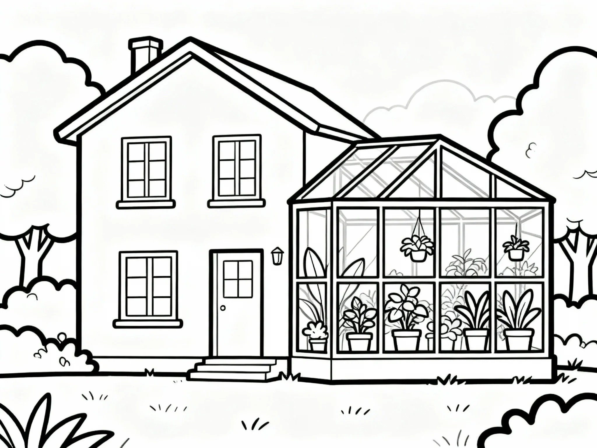 House with Greenhouse