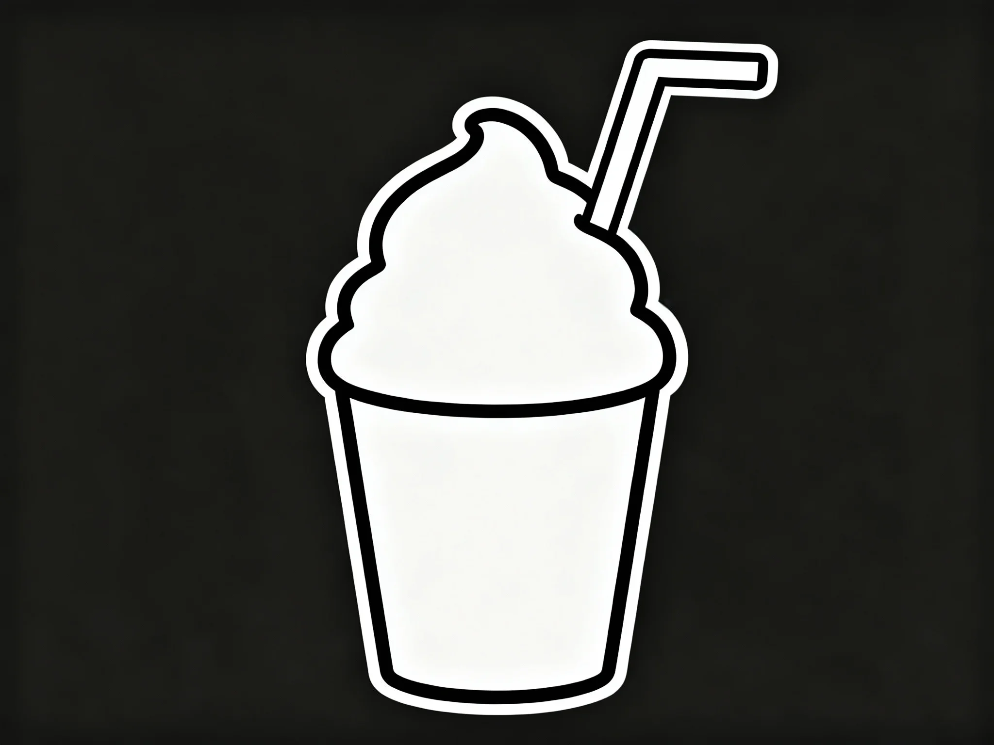 Ice Cream with Straw