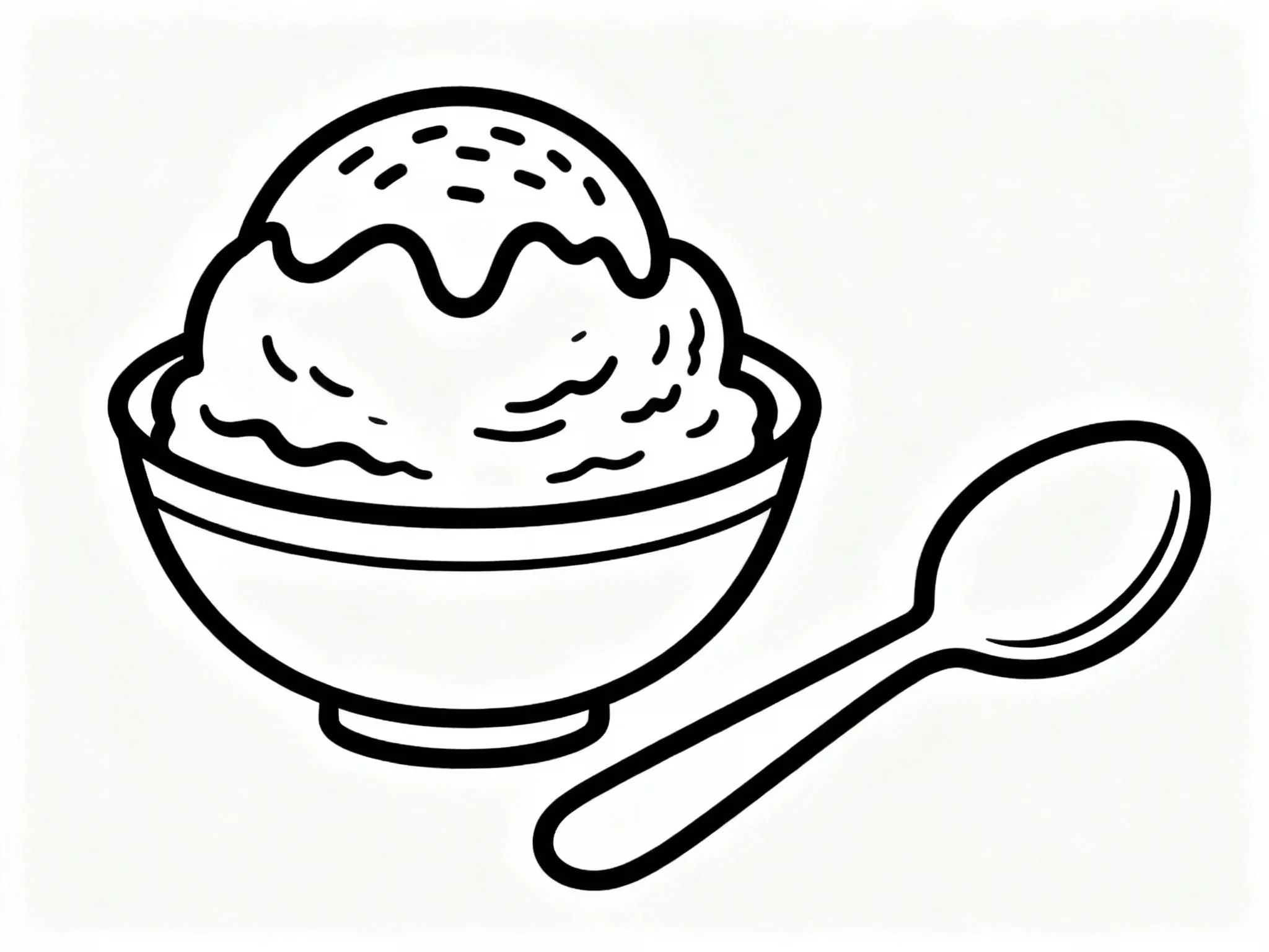 Ice Cream Bowl and Spoon