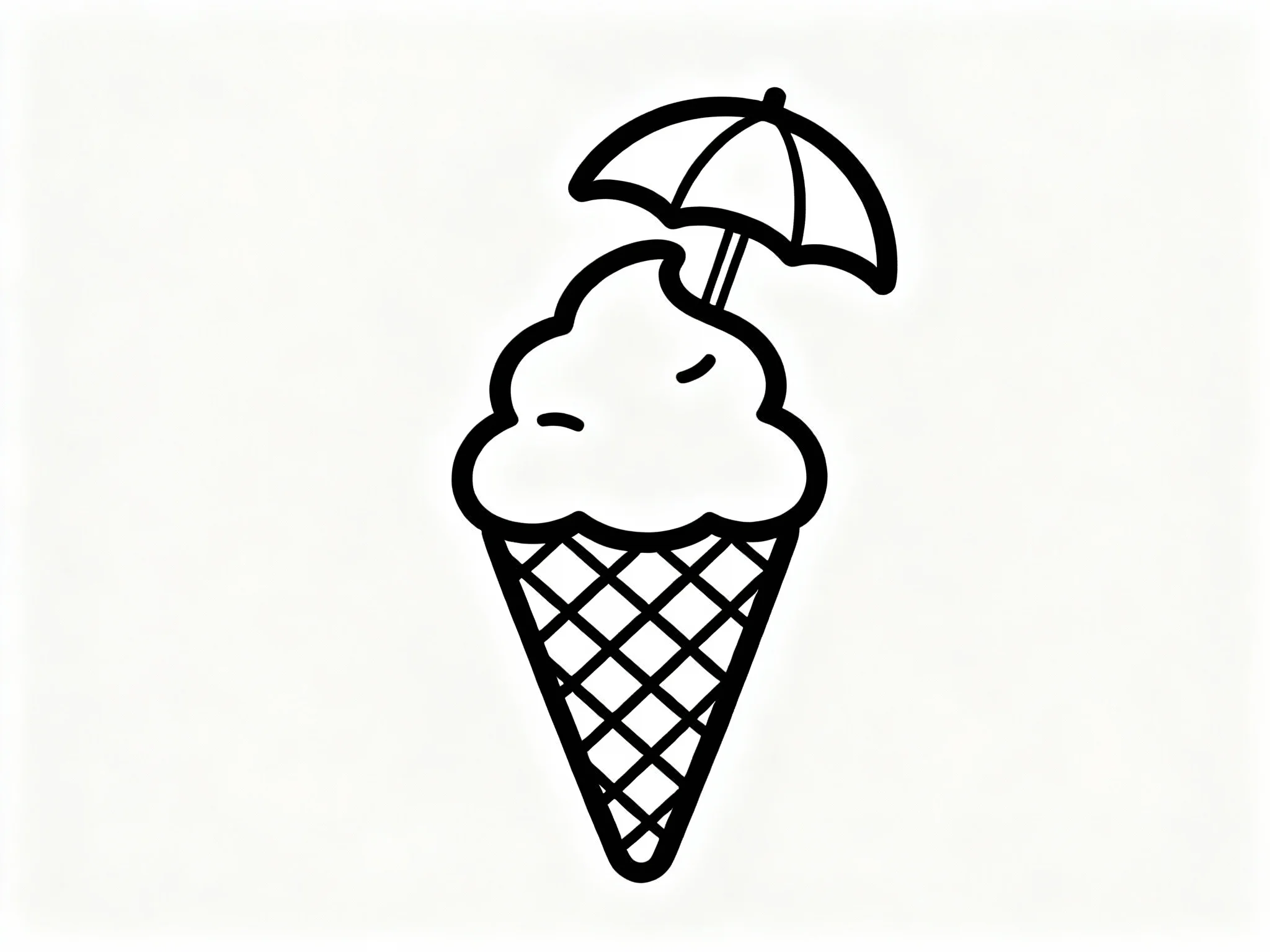 Ice Cream with Umbrella