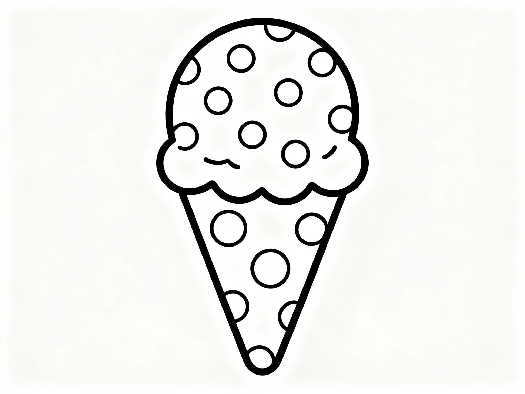 Ice Cream with Dots Pattern