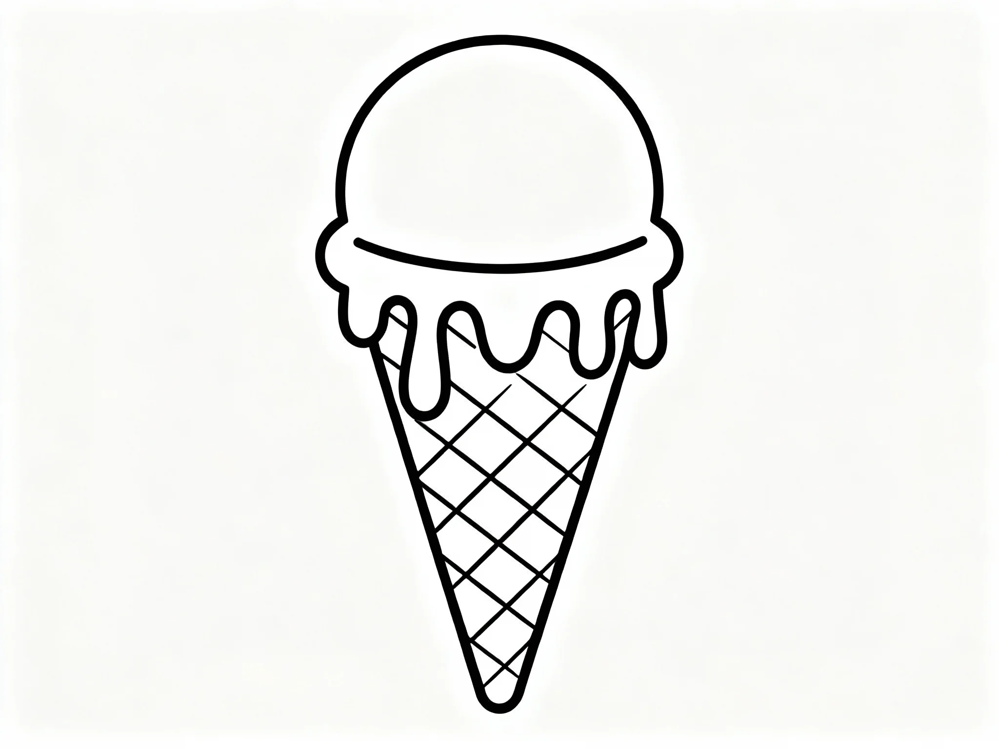 Cone with Caramel Drip