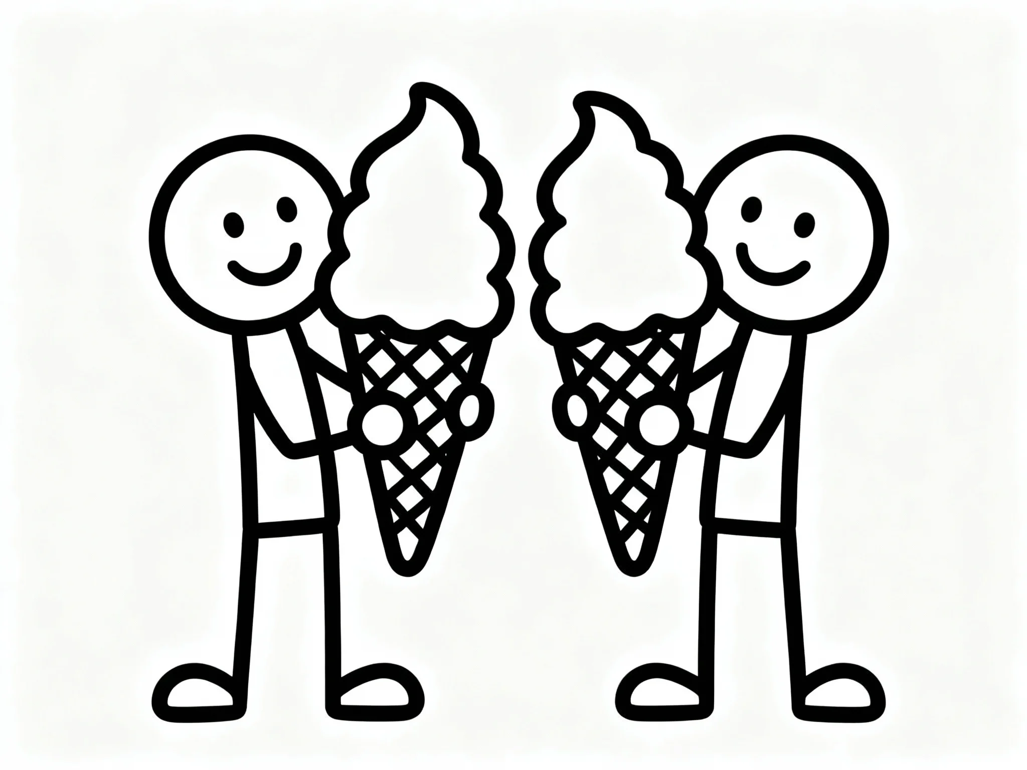 Two Friends with Ice Cream