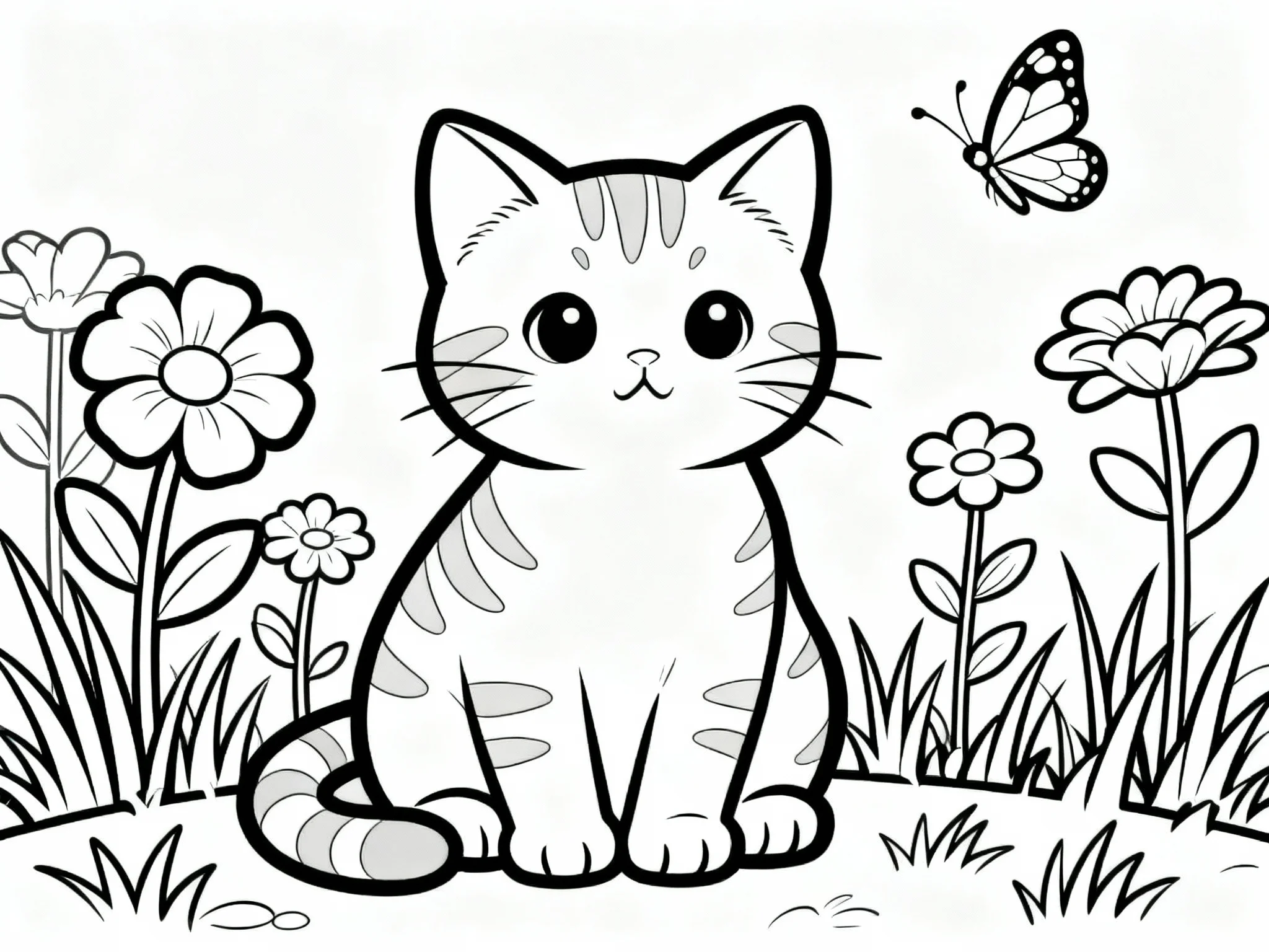 45 Cute Kitten Coloring Pages - Printable Line Art (Free Download) preview