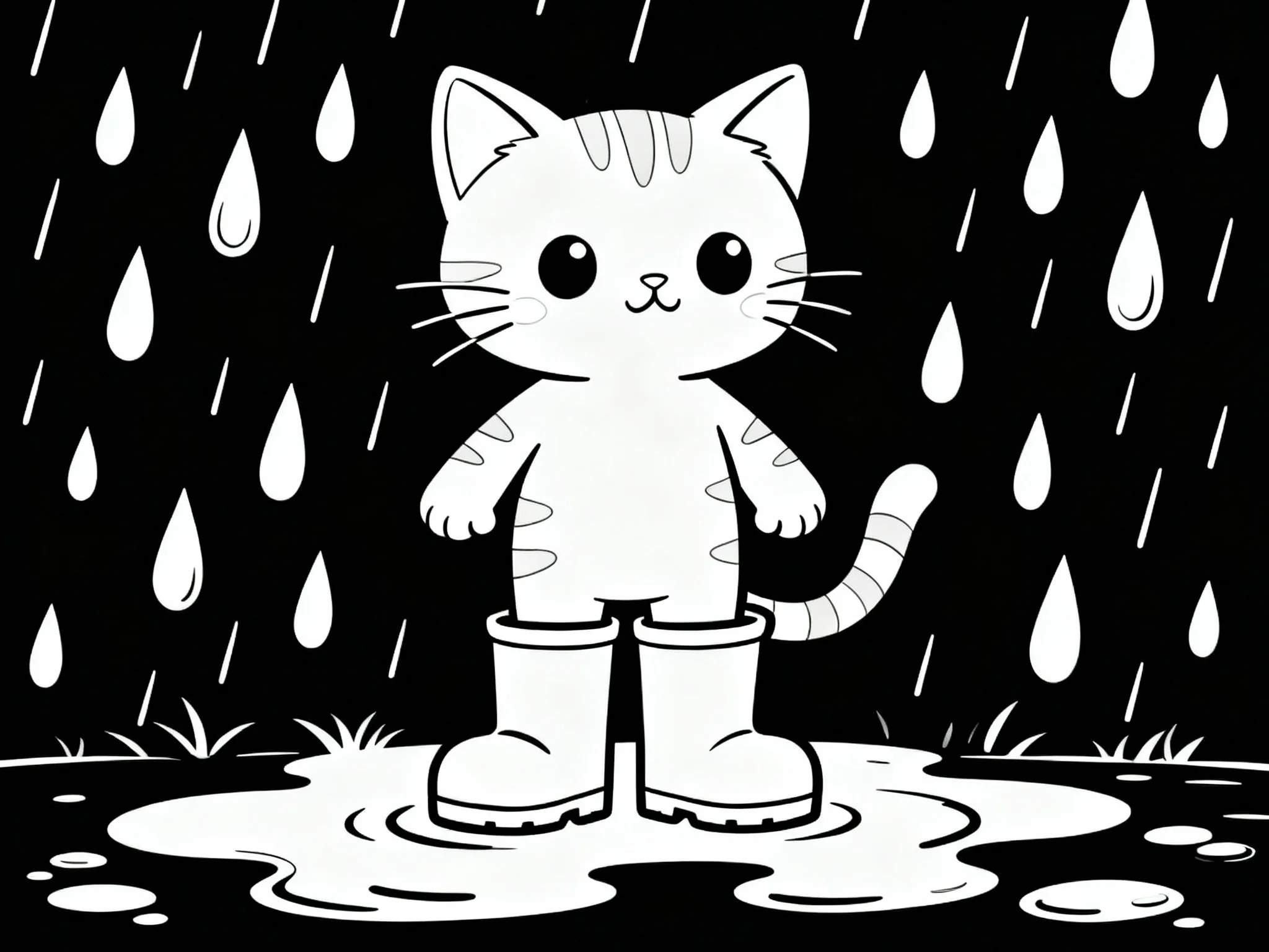 Kitten in Rain Boots