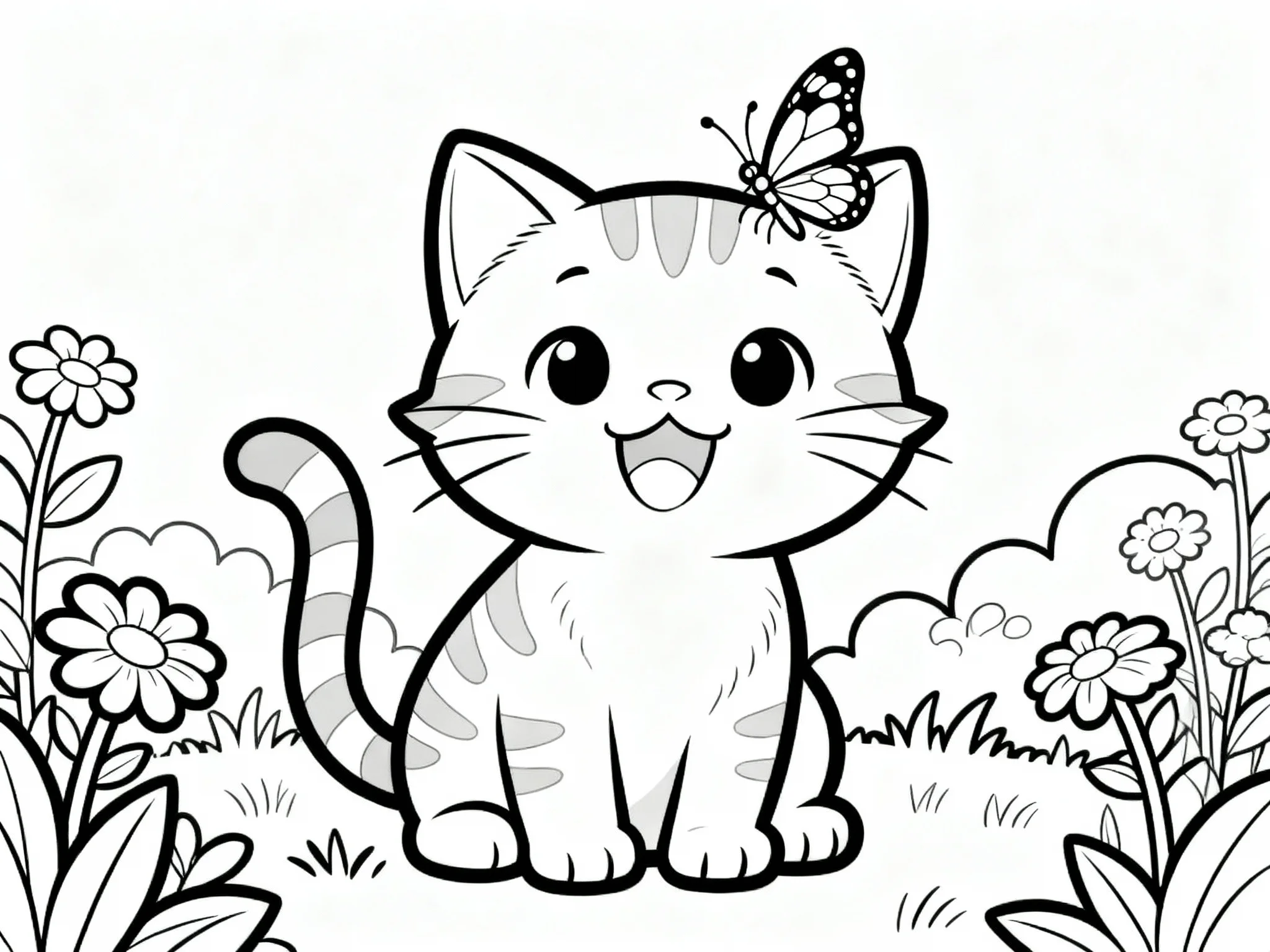 Kitten with Butterfly on Nose