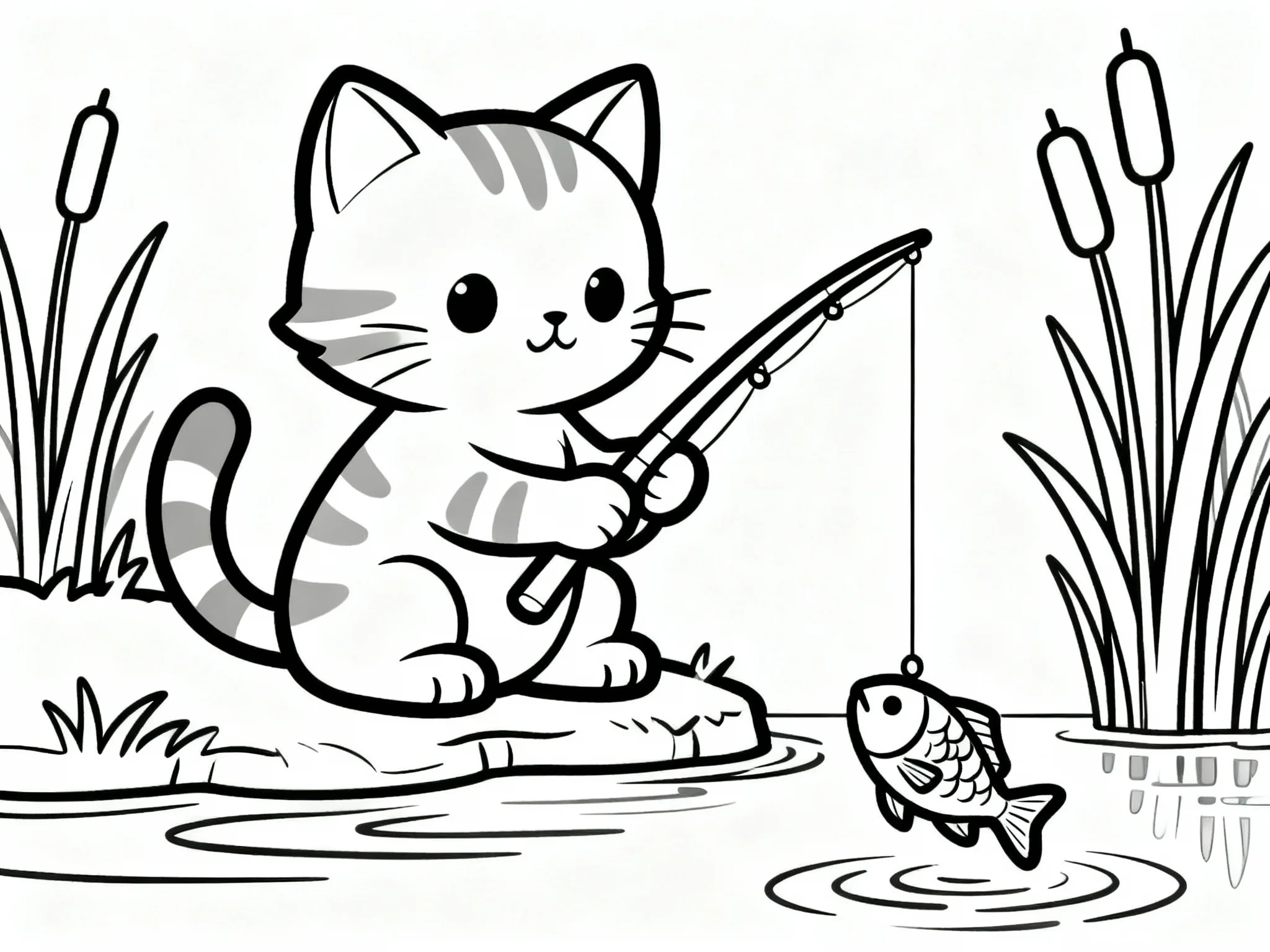 Kitten Fishing