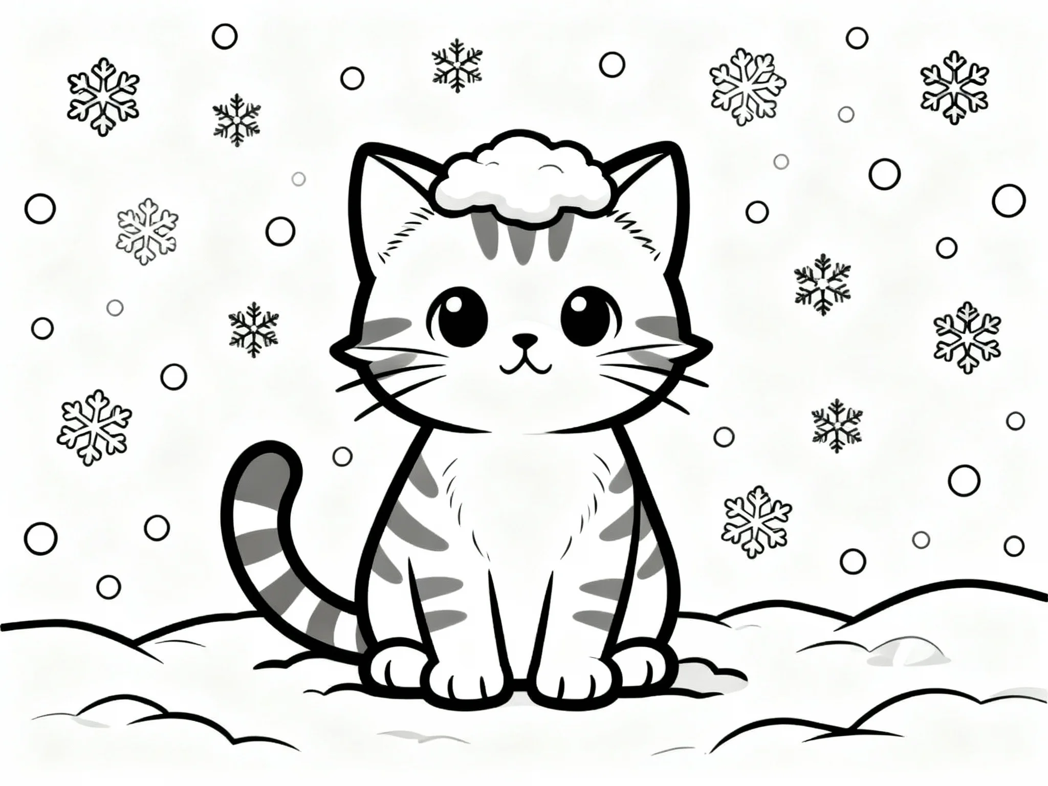Kitten in Snow