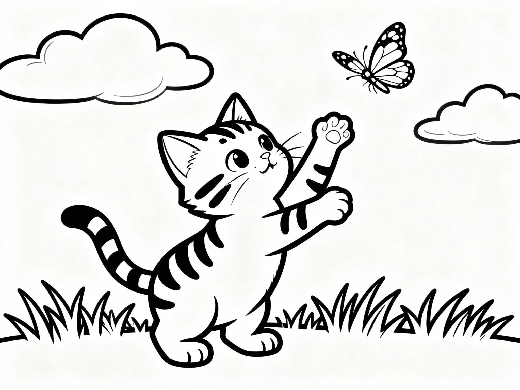 Kitten with Butterfly