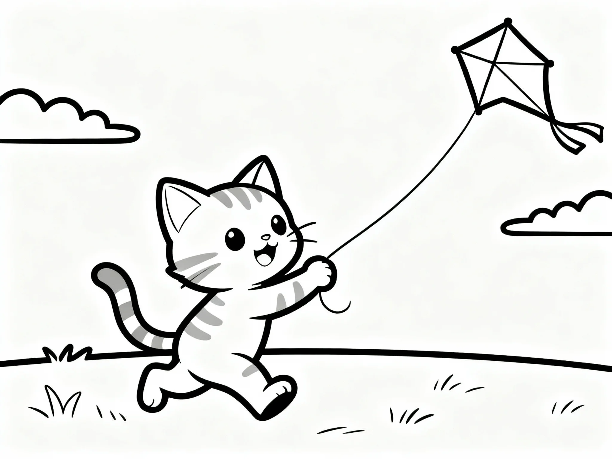 Kitten with Kite