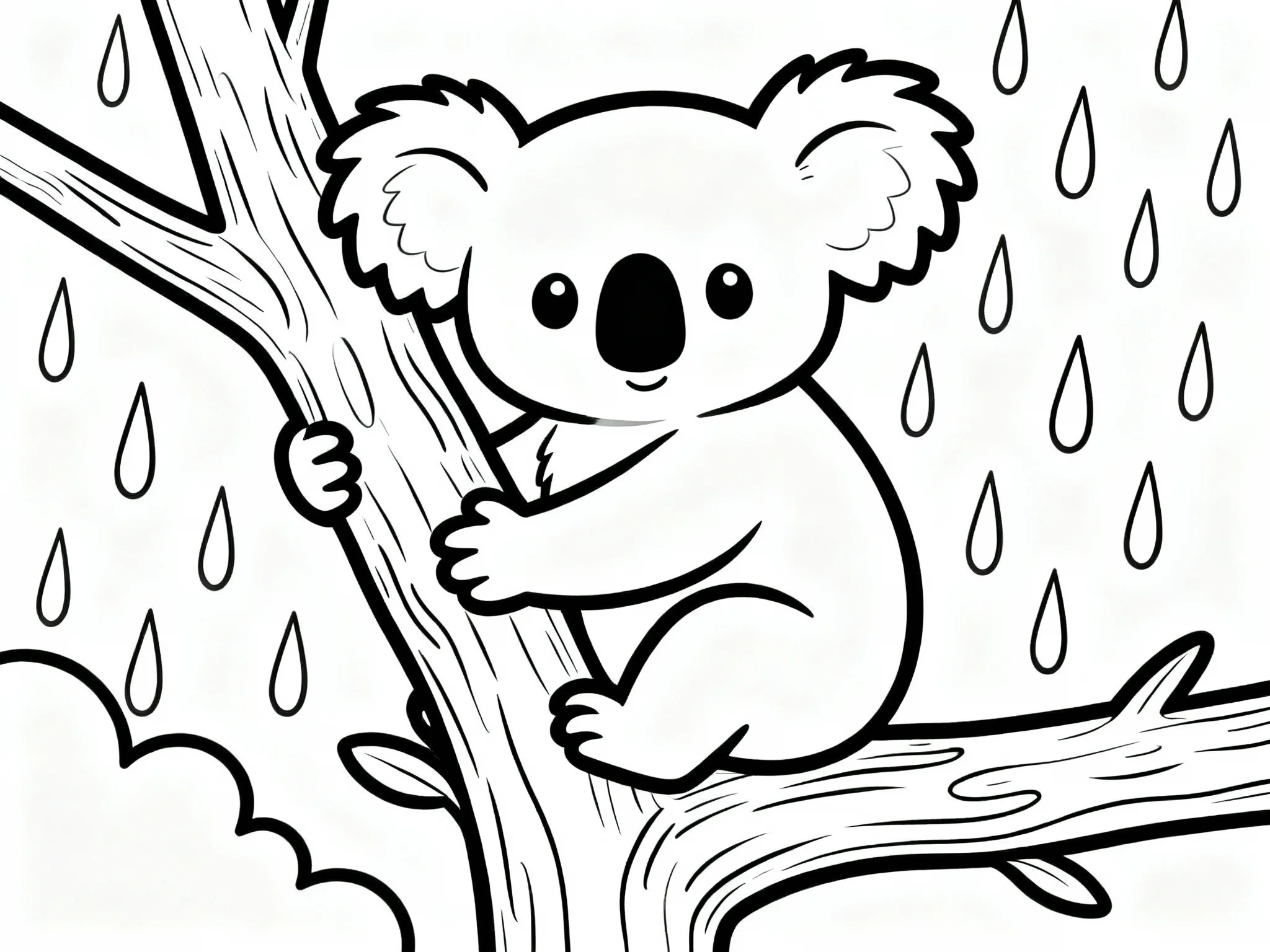 Koala in the Rain