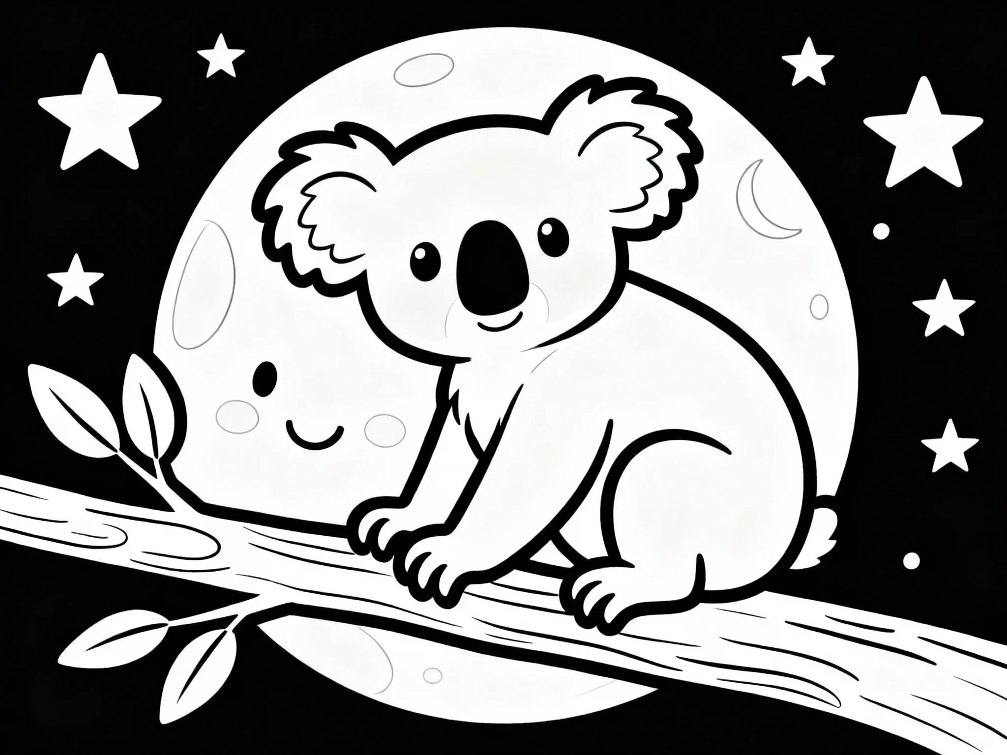Koala with Moon