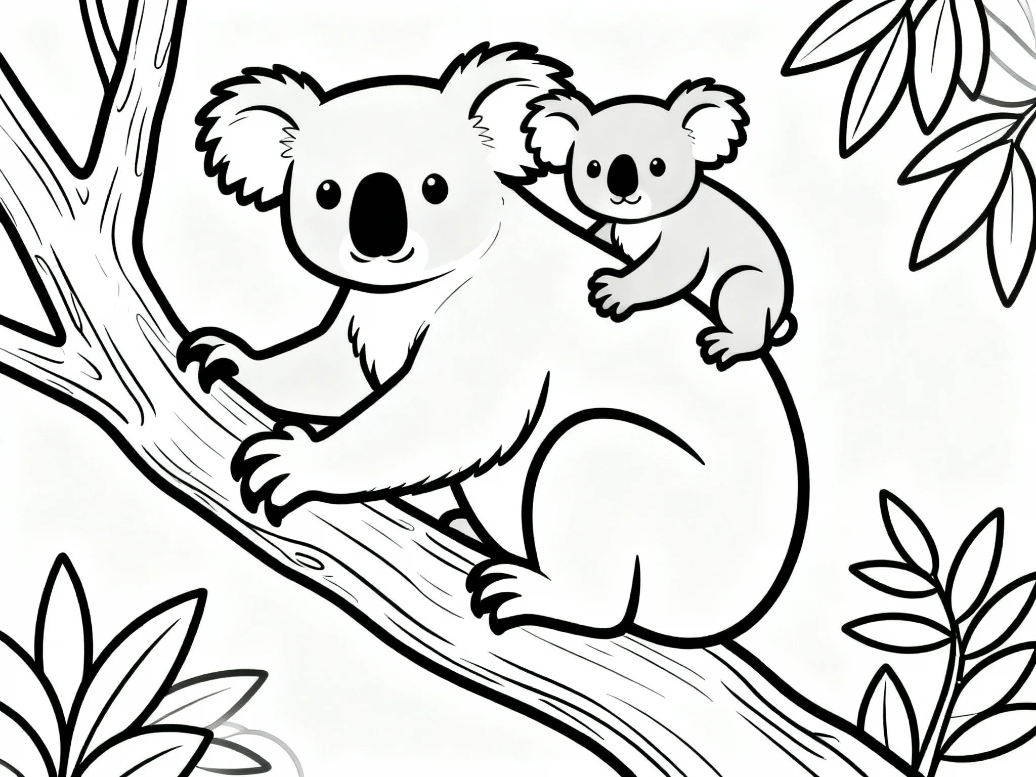 Baby Koala on Mother's Back