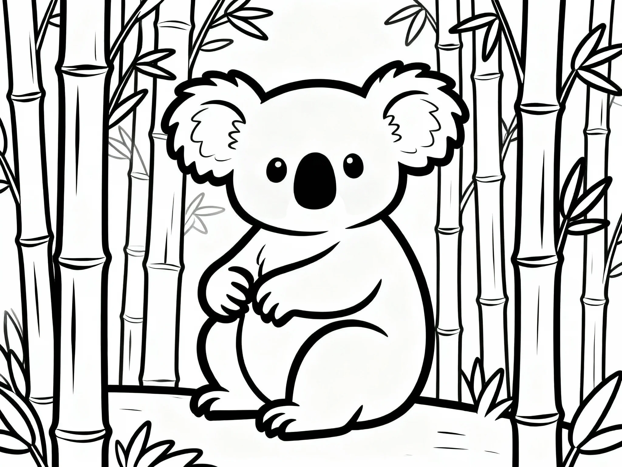 Koala with Bamboo