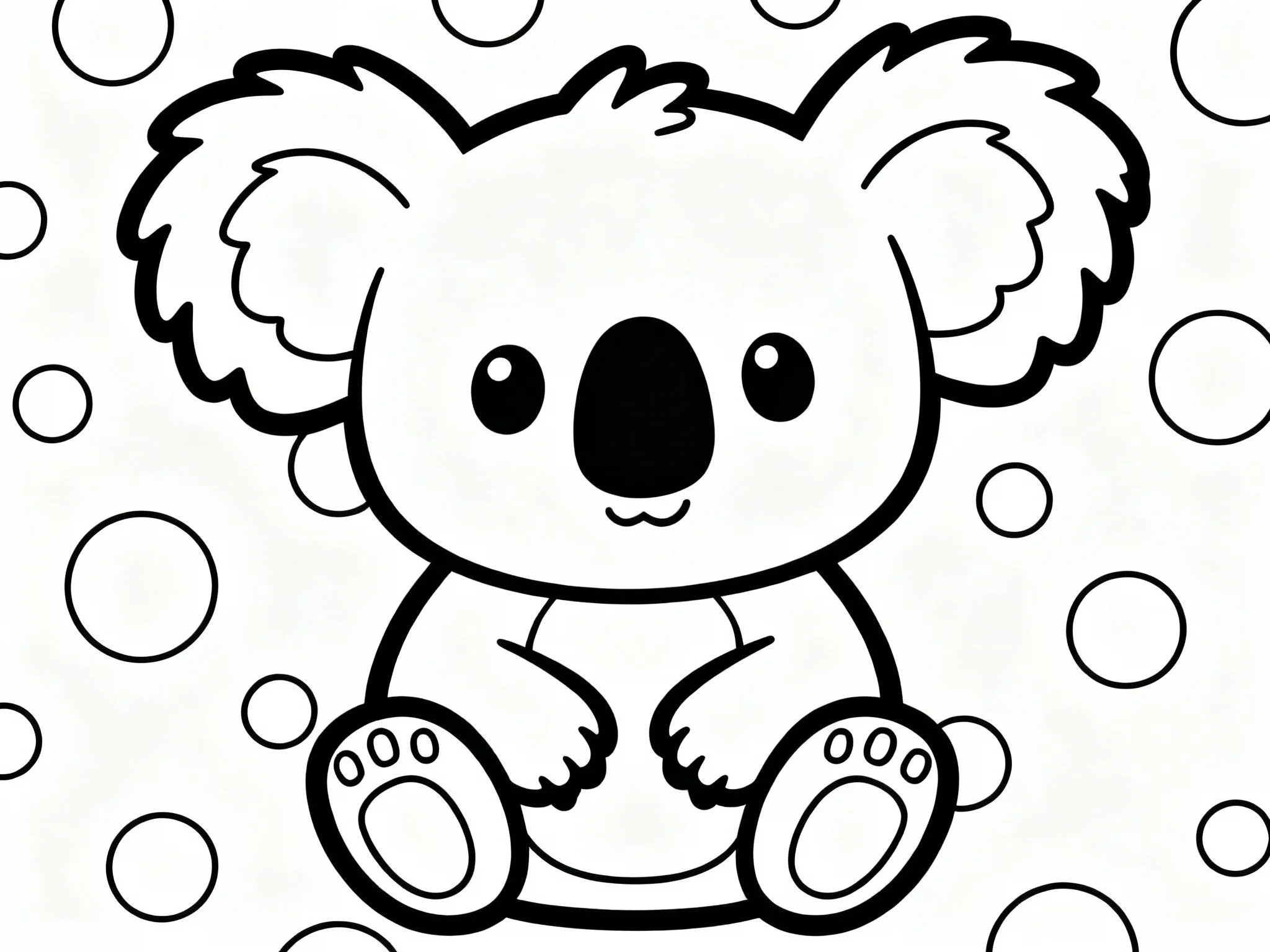 Koala with Dots Pattern