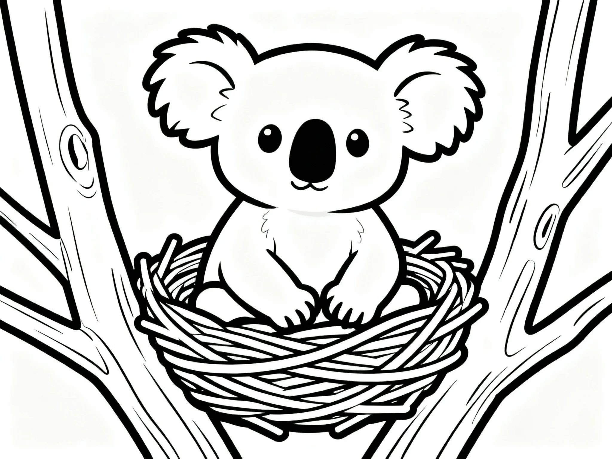 Koala in Nest