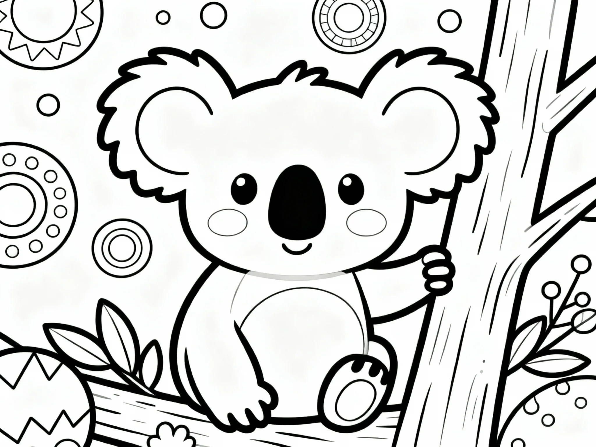 Koala with Circles