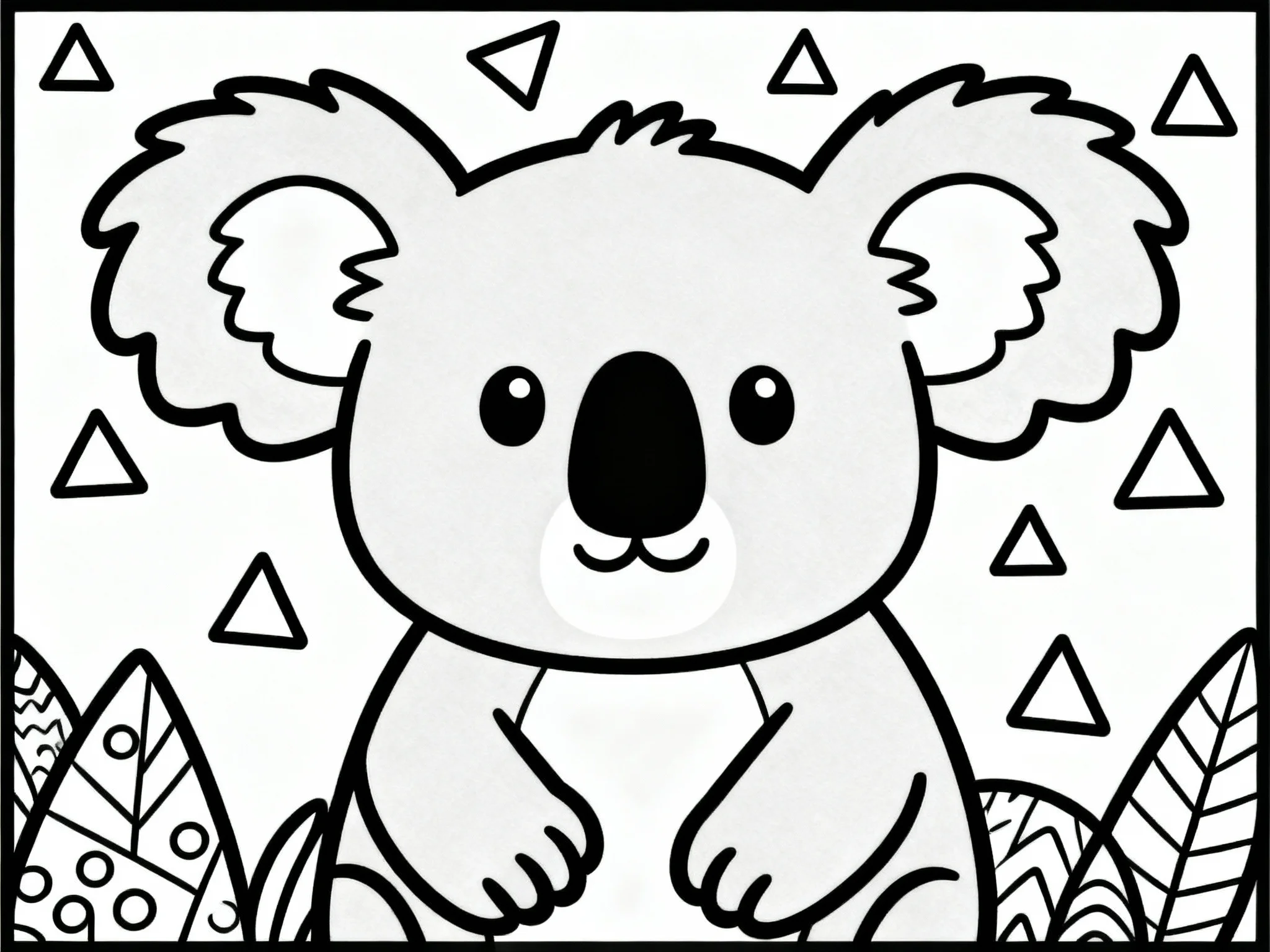 Koala with Triangles