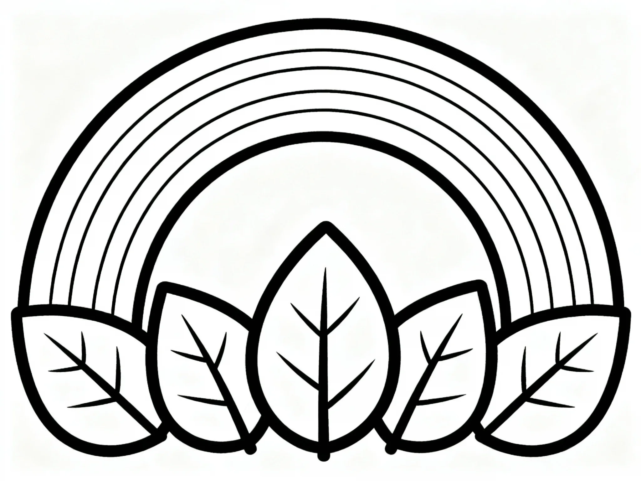 Leaves Under Rainbow