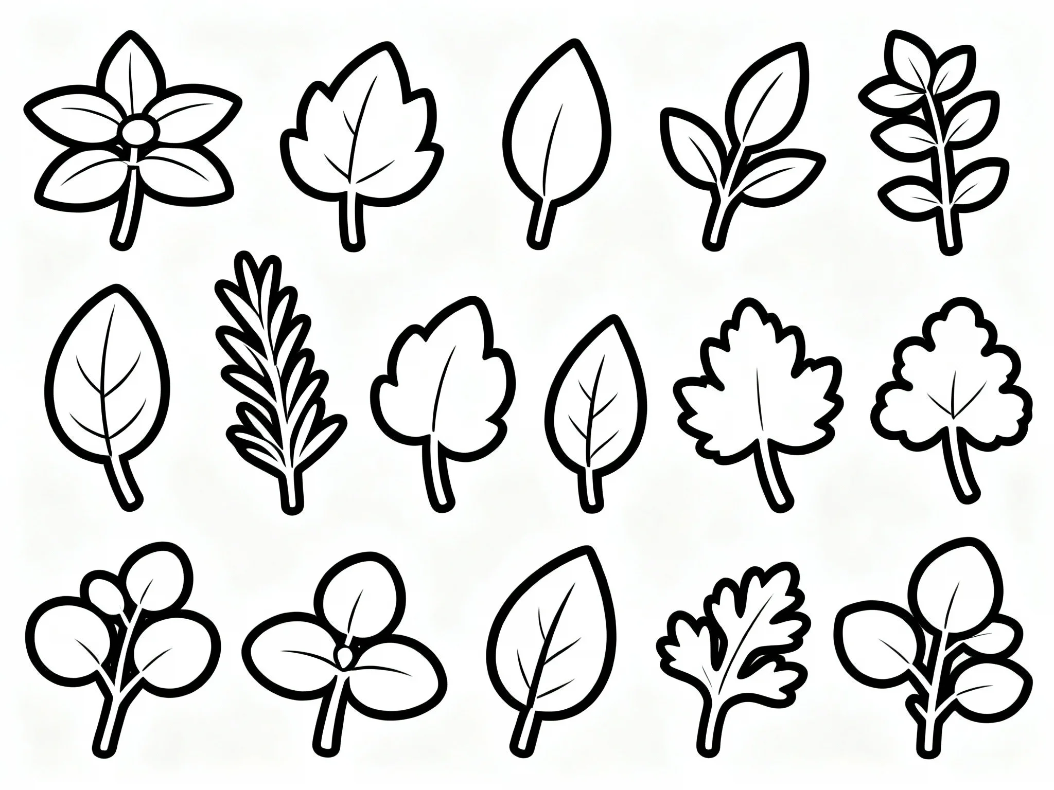 Mint and Basil Leaves