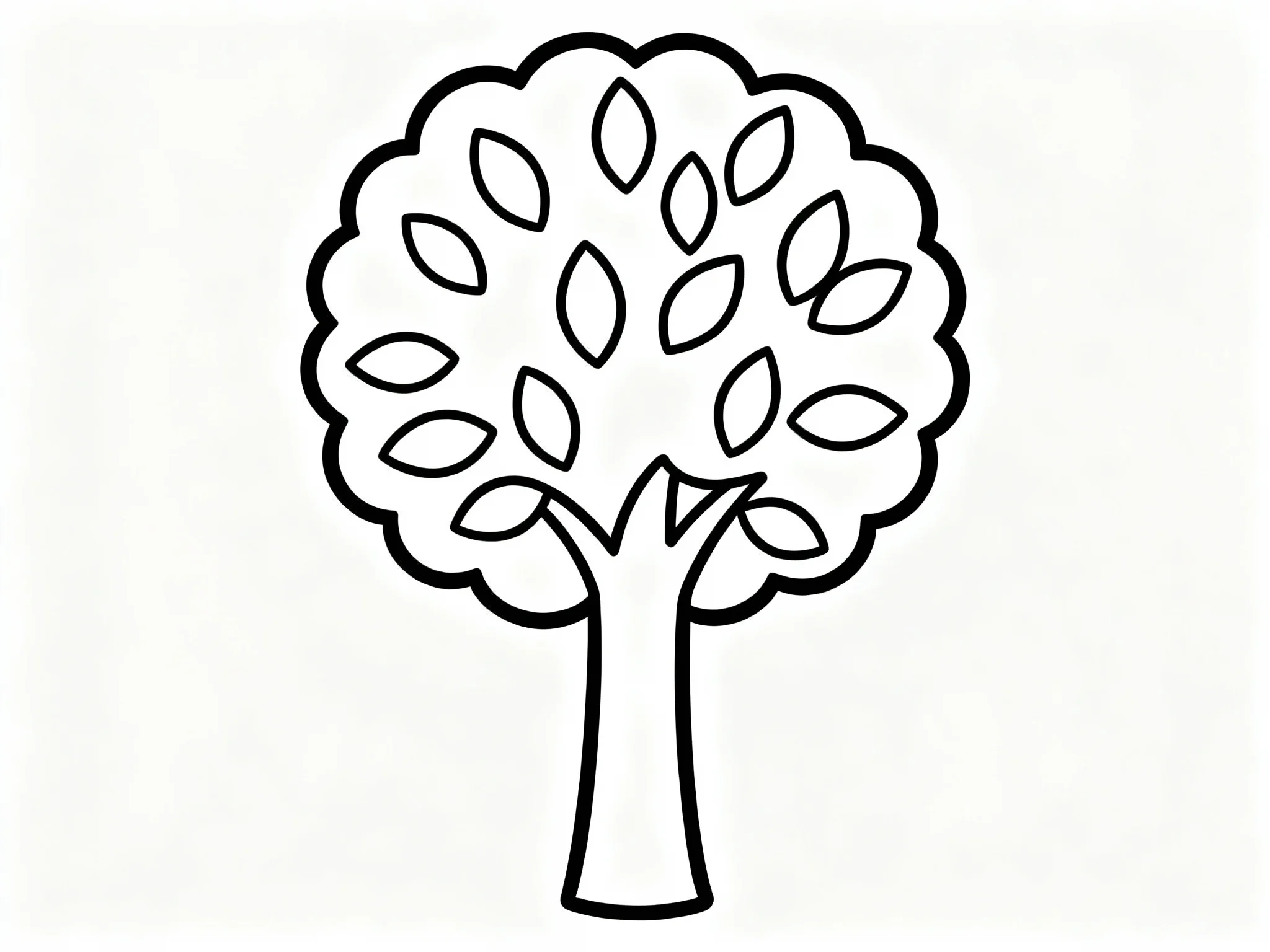 Tree with Leafy Crown