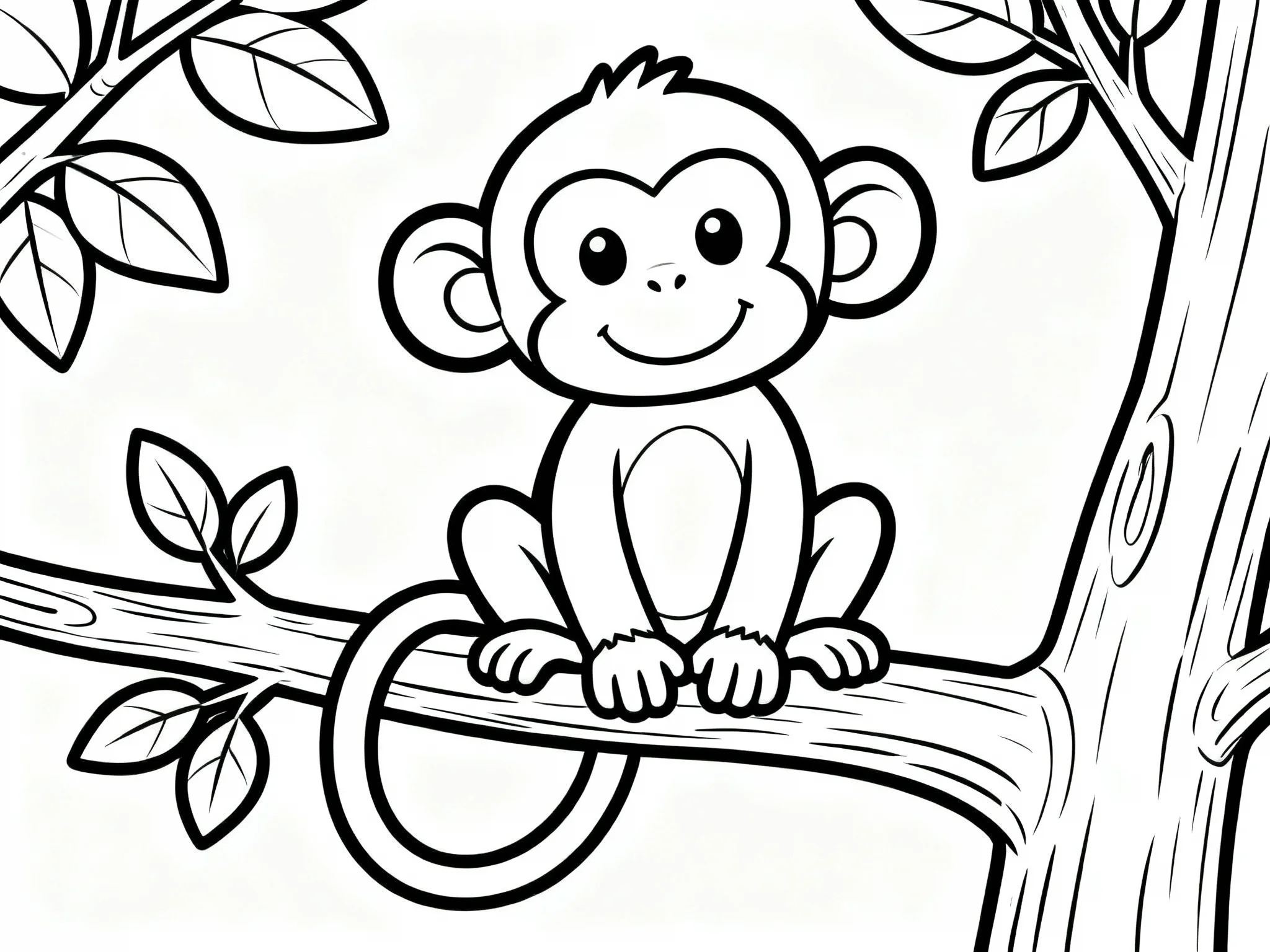 Happy Monkey in a Tree