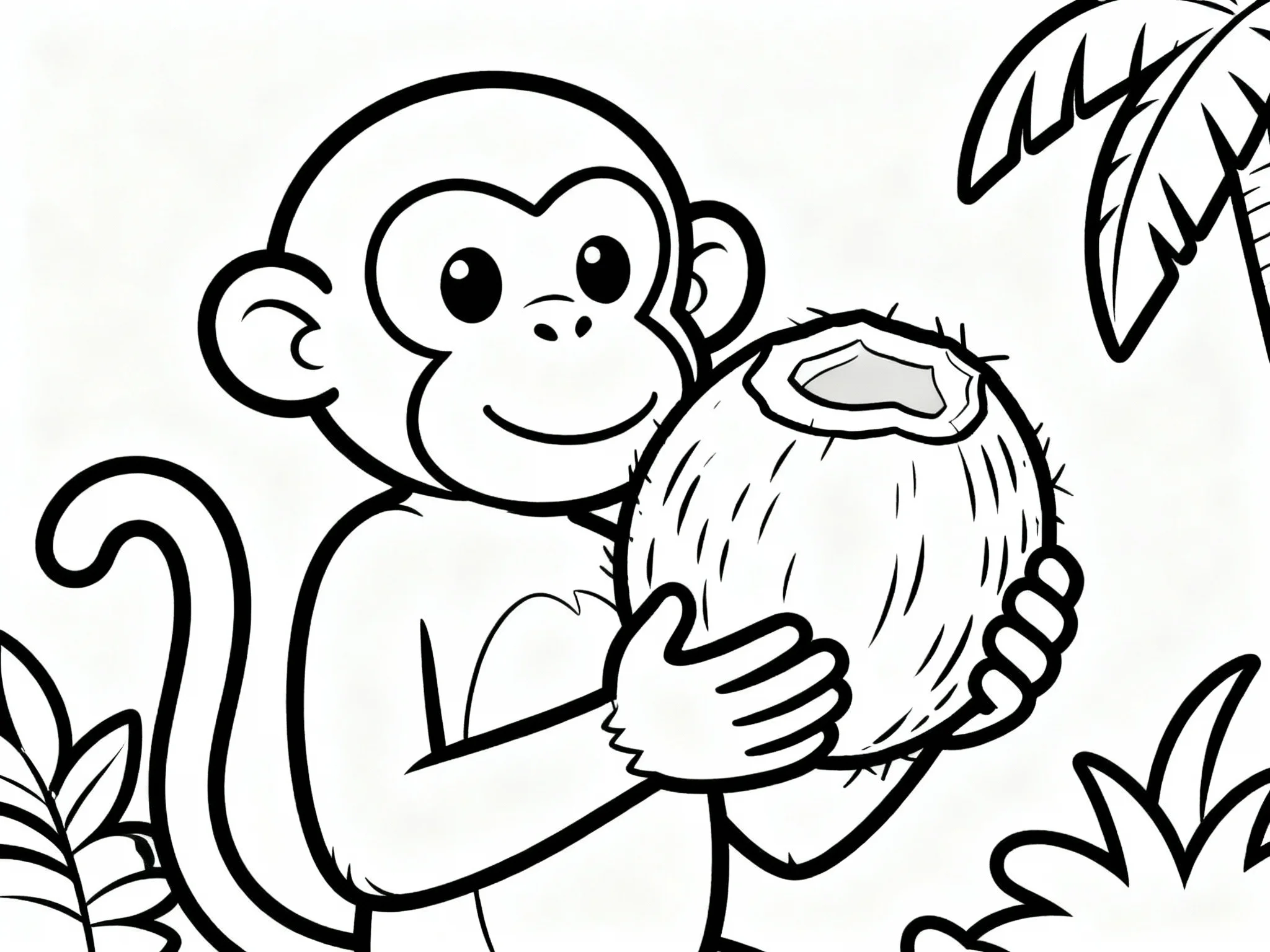 Monkey with Coconut