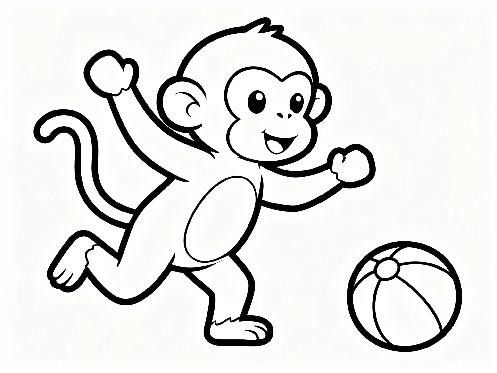 Young Monkey Playing