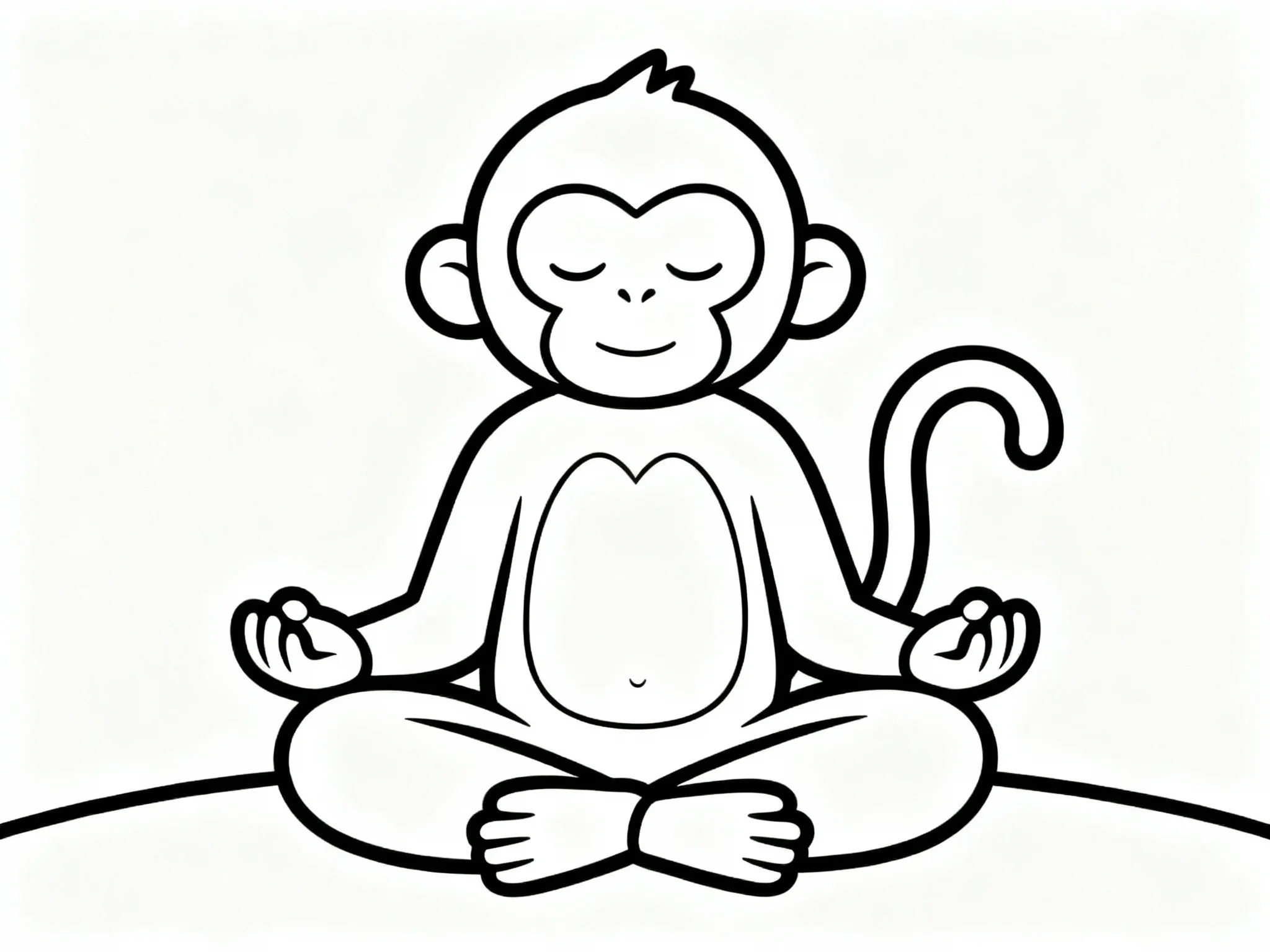 Monkey Sitting Peacefully
