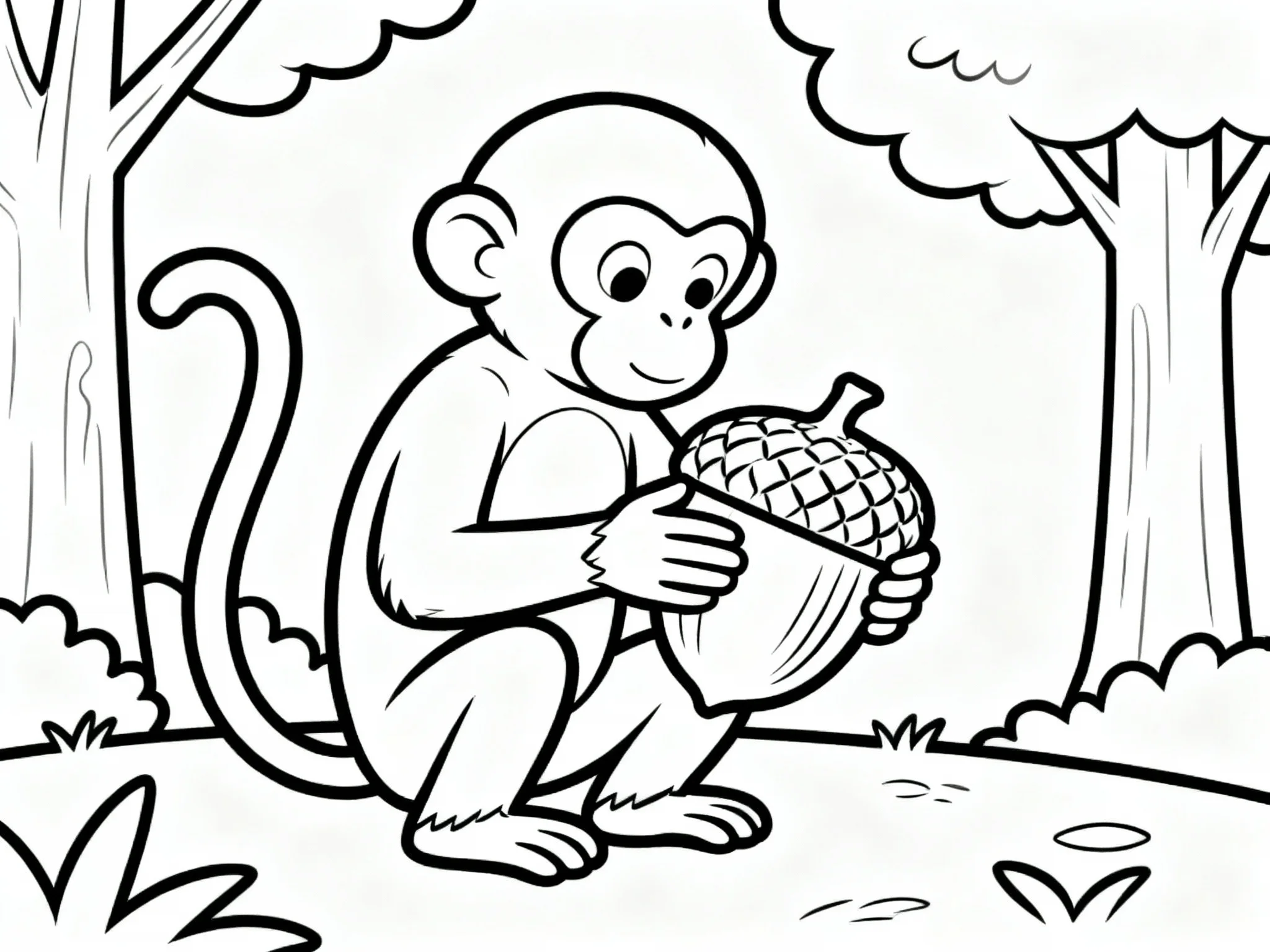 Monkey with Acorn