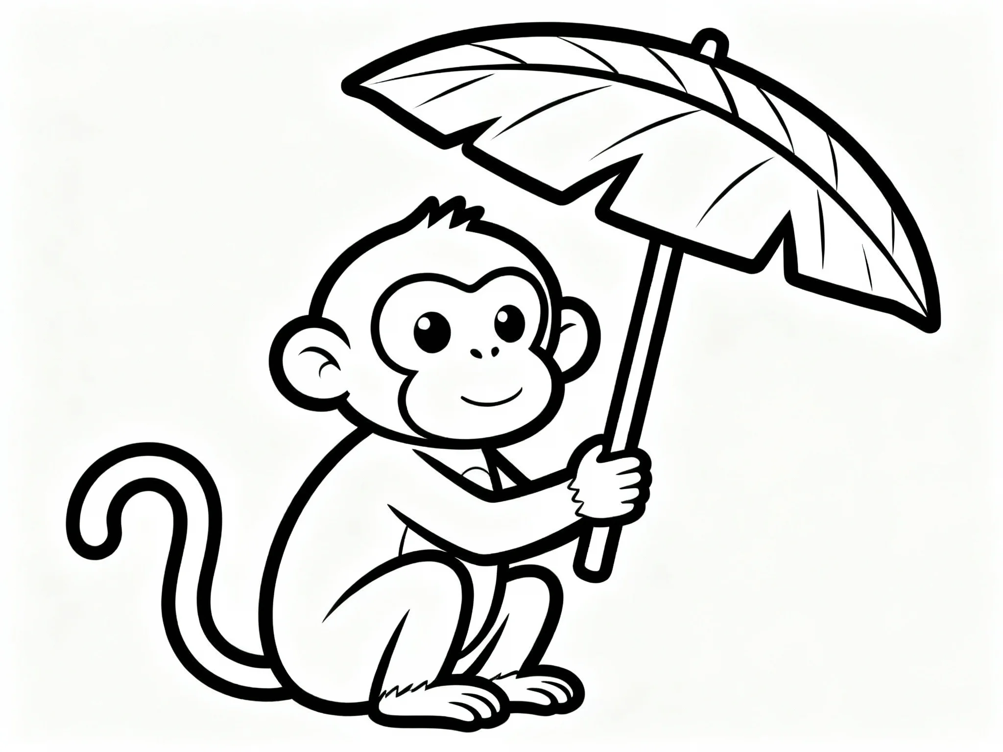 Monkey with Leaf