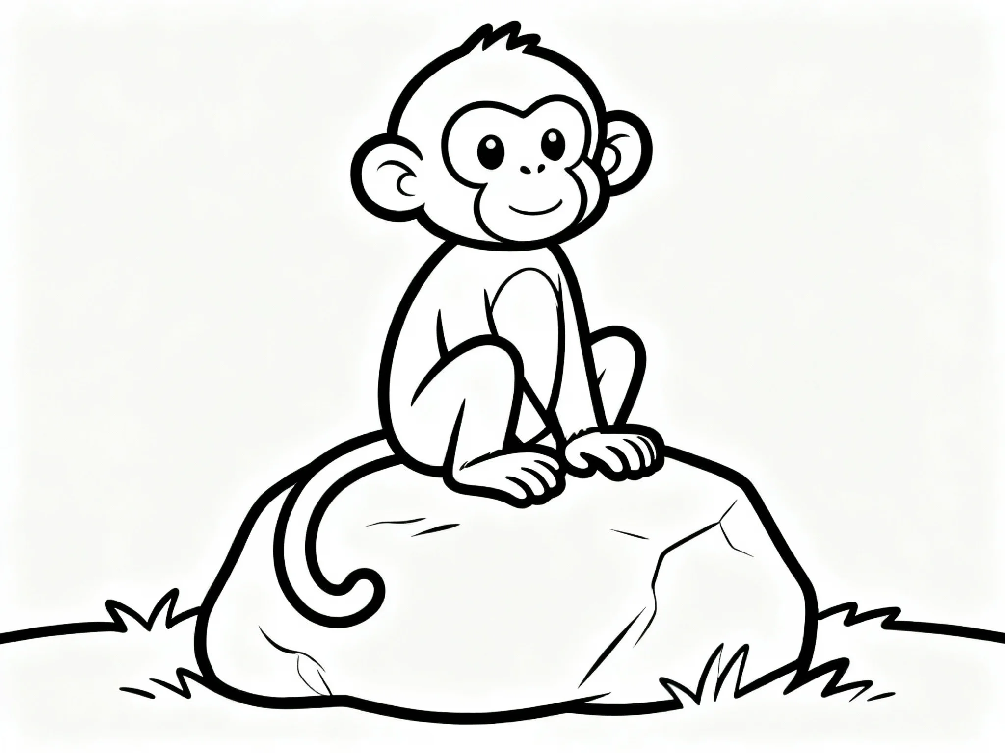 Monkey on Rock