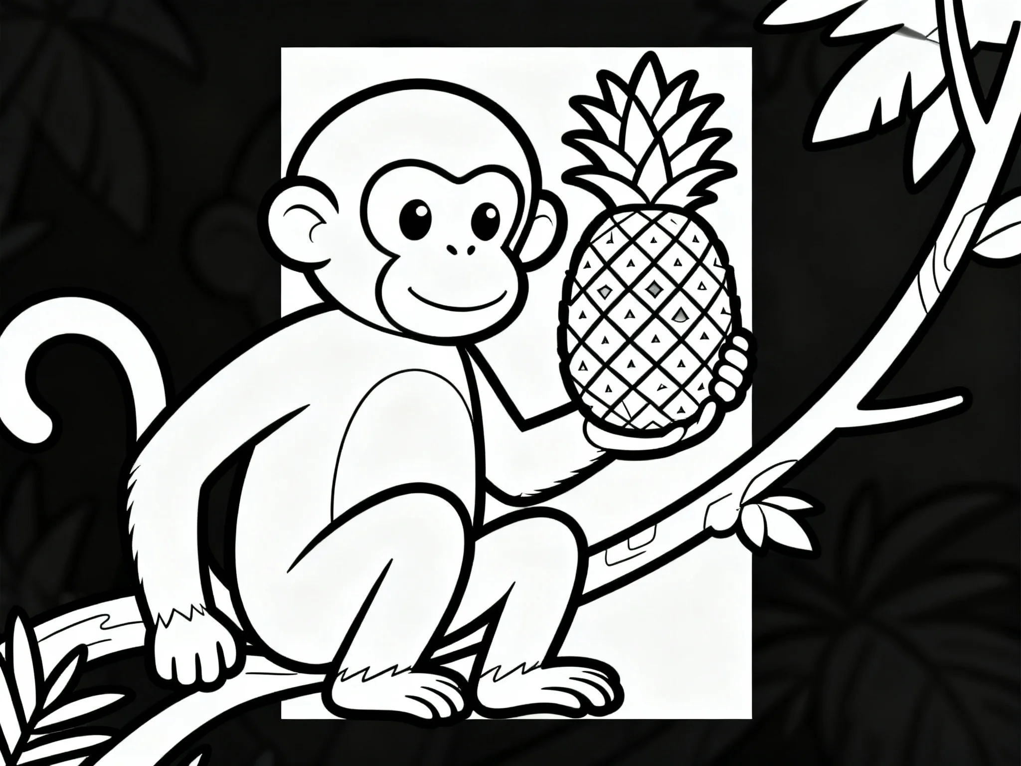 Monkey with Pineapple