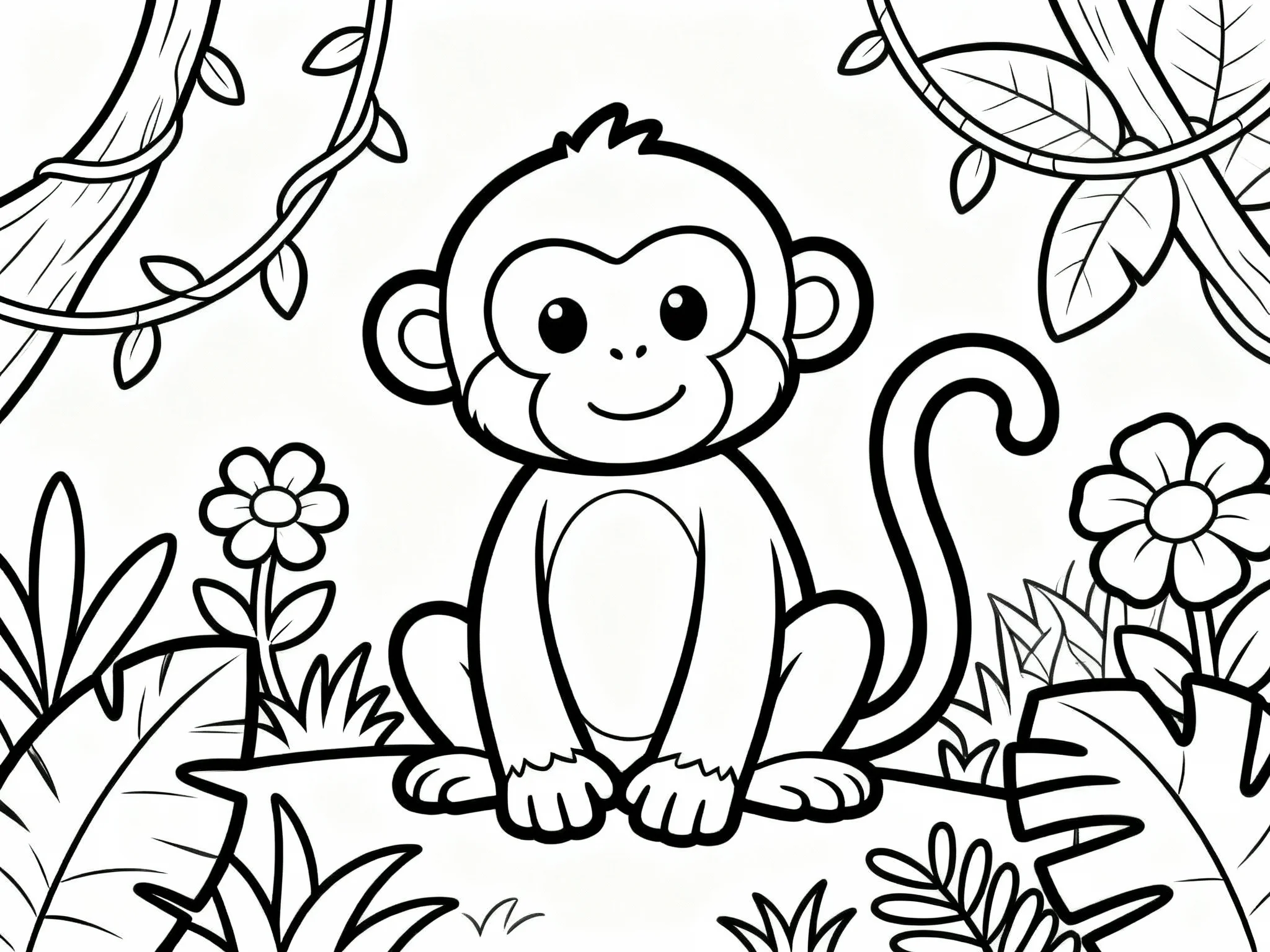 Monkey in Jungle