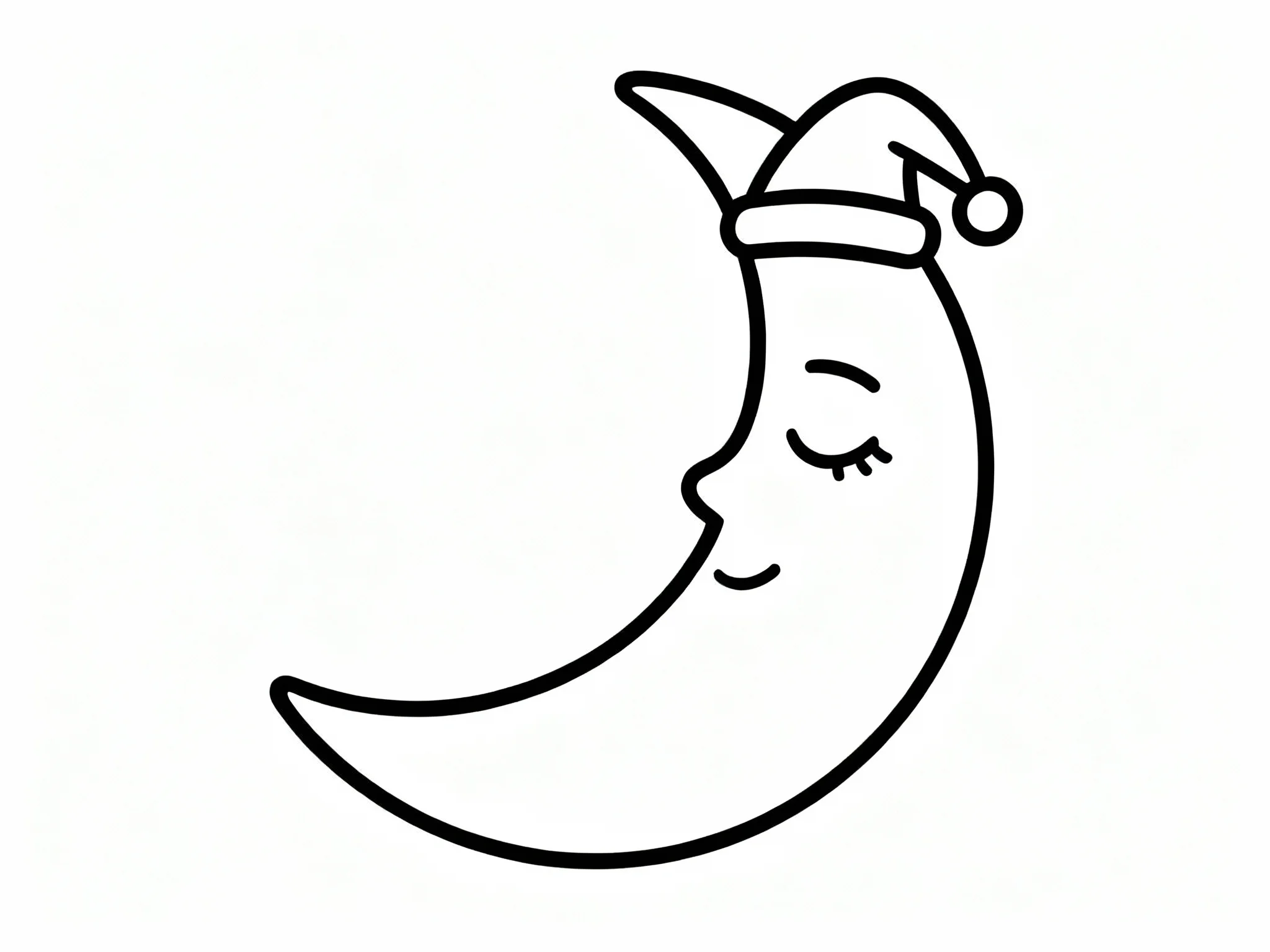 Moon coloring page preview