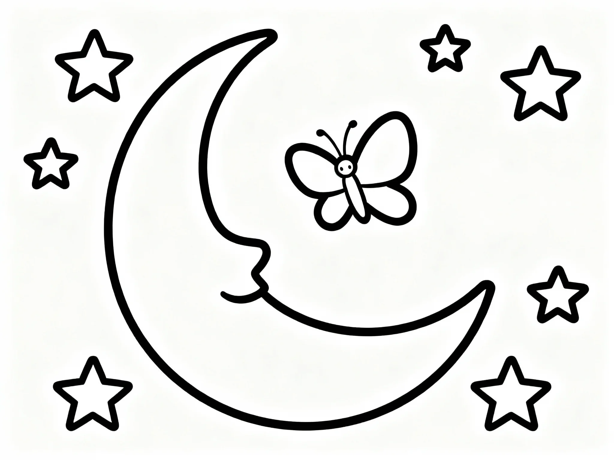 Moon and Butterfly