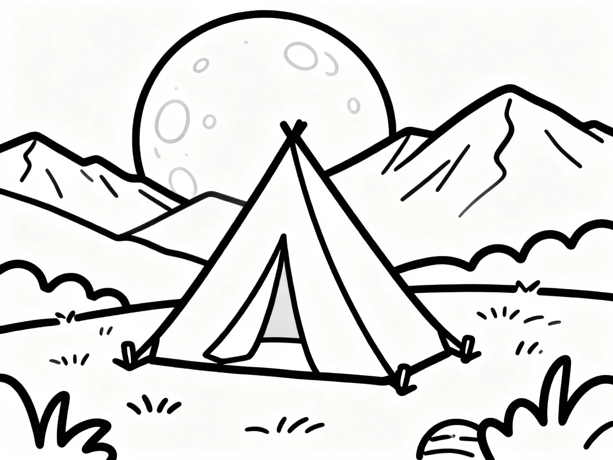 Moon and Tent