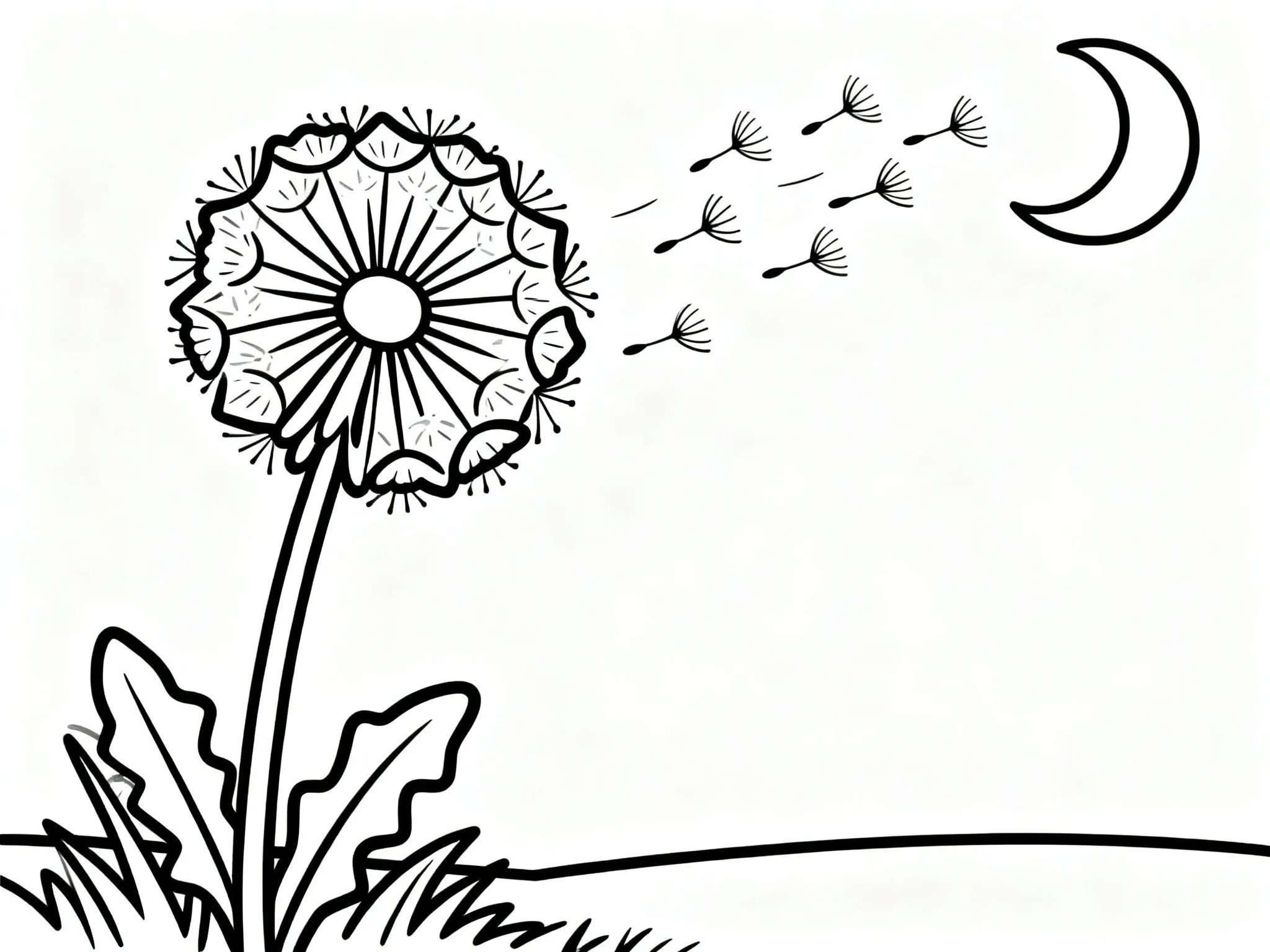 Moon and Dandelion