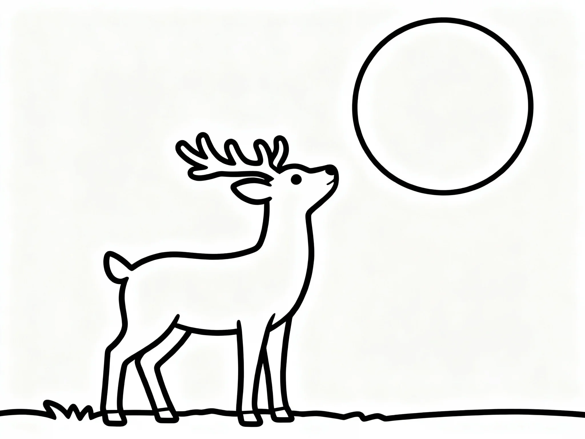 Moon and Deer