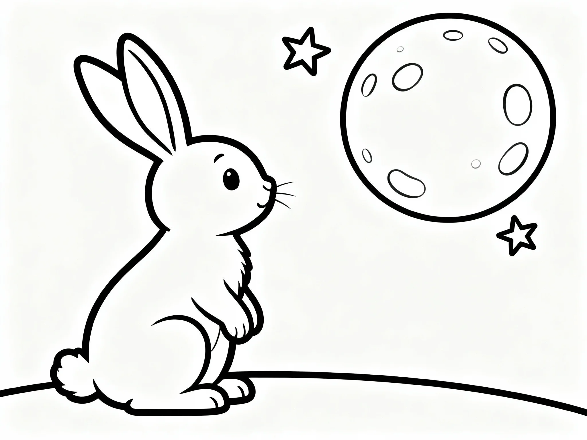 Moon and Sitting Rabbit