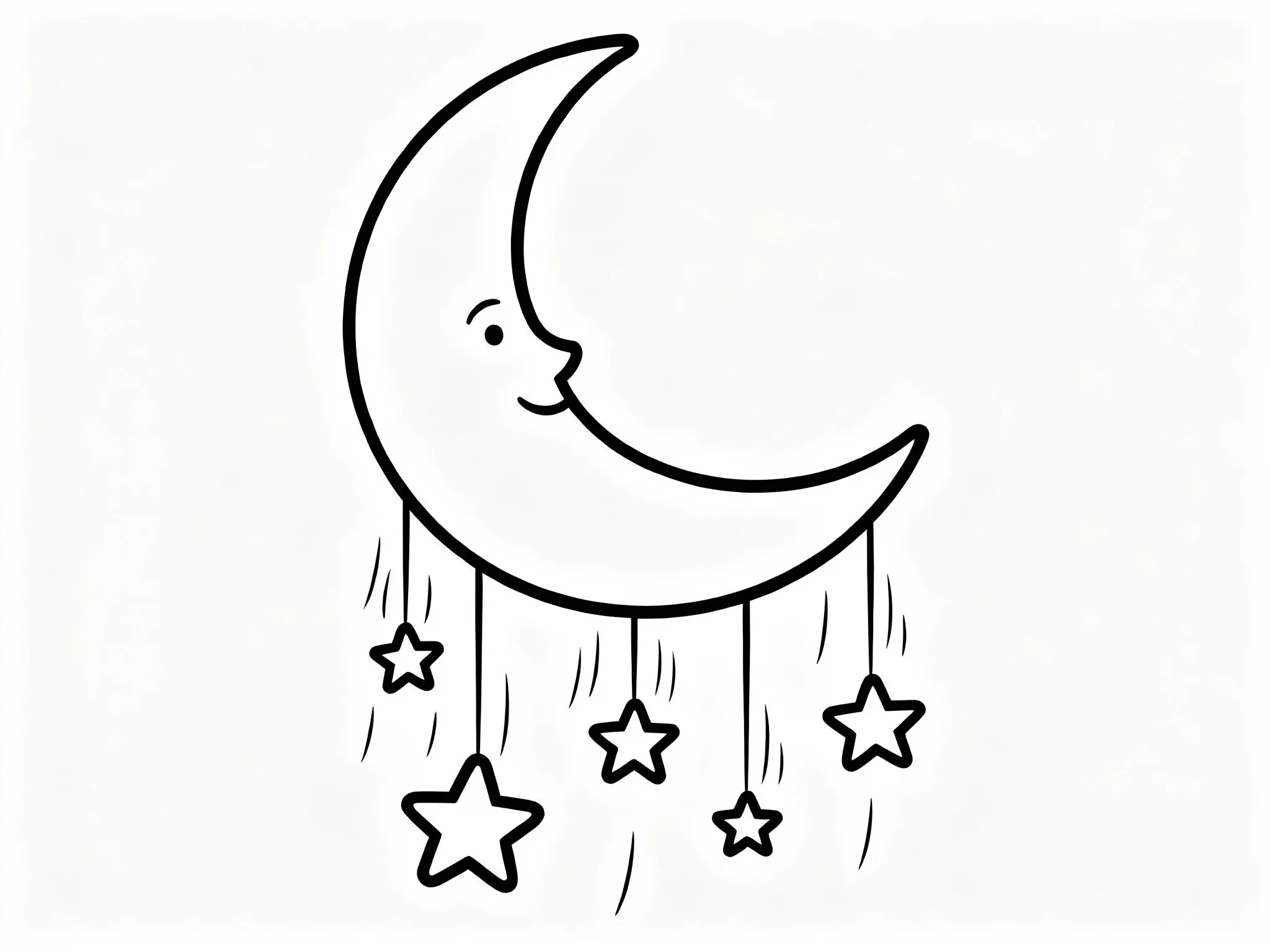 Moon and Falling Stars