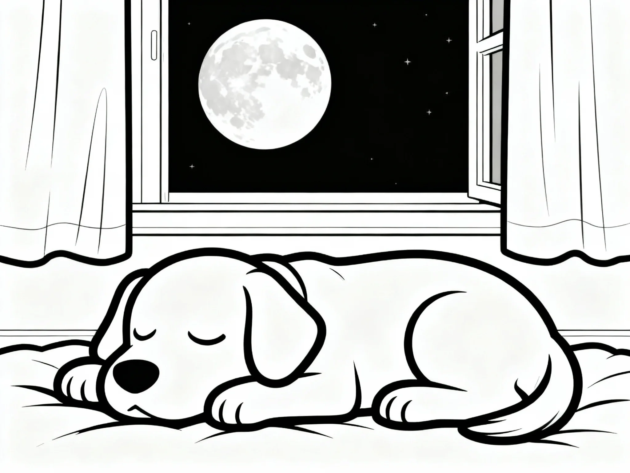 Moon and Sleeping Dog